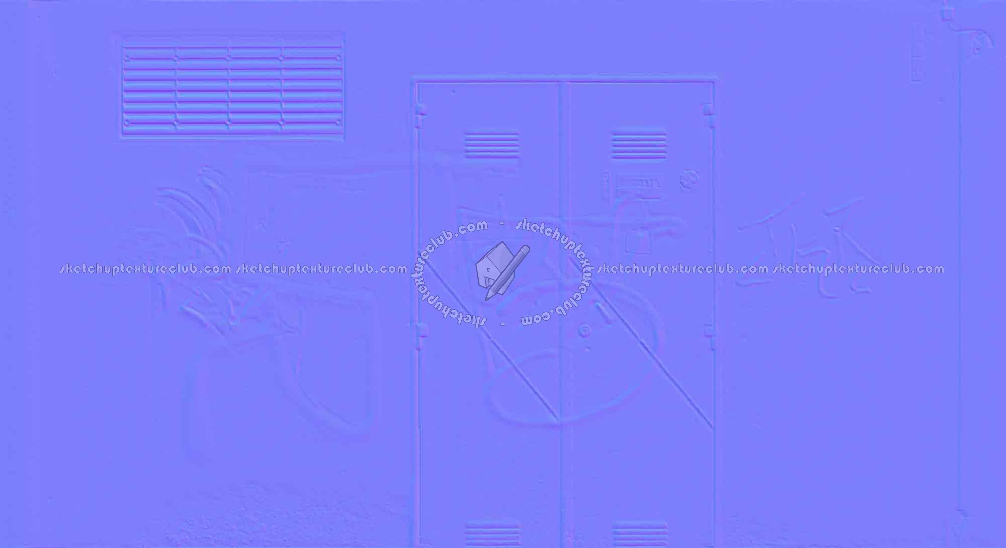 Textures - ARCHITECTURE - CONCRETE - Bare - Dirty walls - Dirty concrete wall with door texture 17772 - Normal