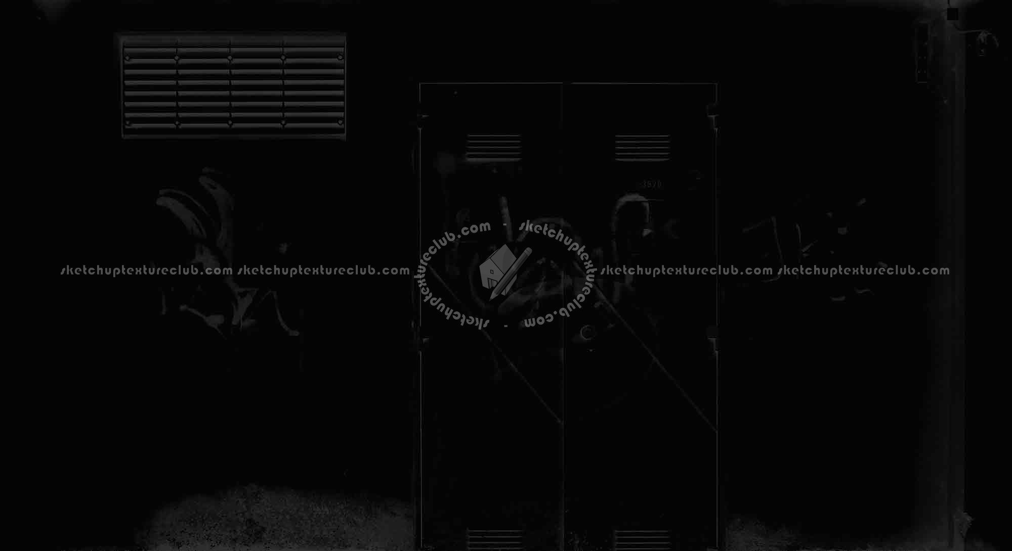 Textures - ARCHITECTURE - CONCRETE - Bare - Dirty walls - Dirty concrete wall with door texture 17772 - Specular