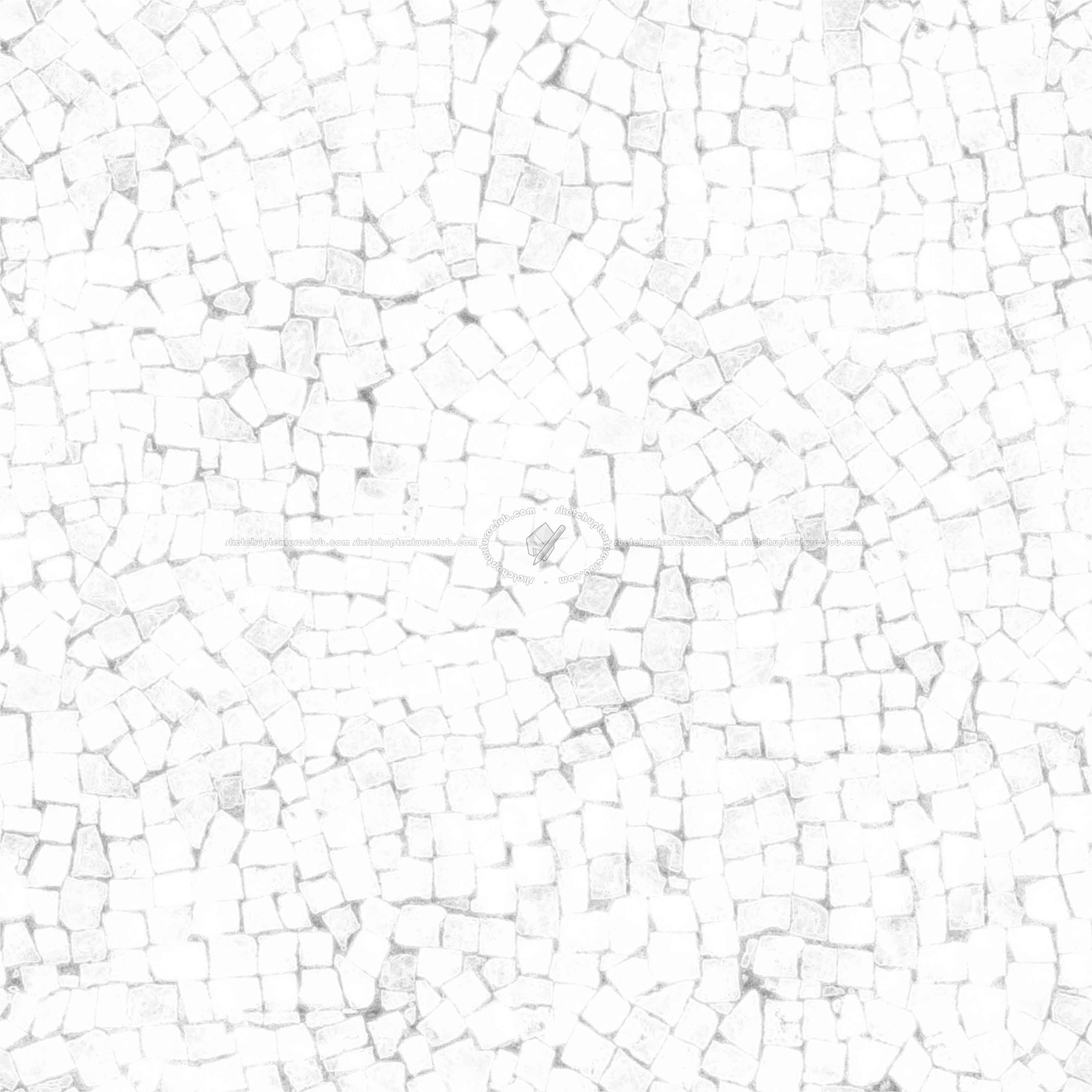 Textures   -   ARCHITECTURE   -   ROADS   -   Paving streets   -   Cobblestone  - Marble paving cobblestone texture seamless 19809 - Ambient occlusion