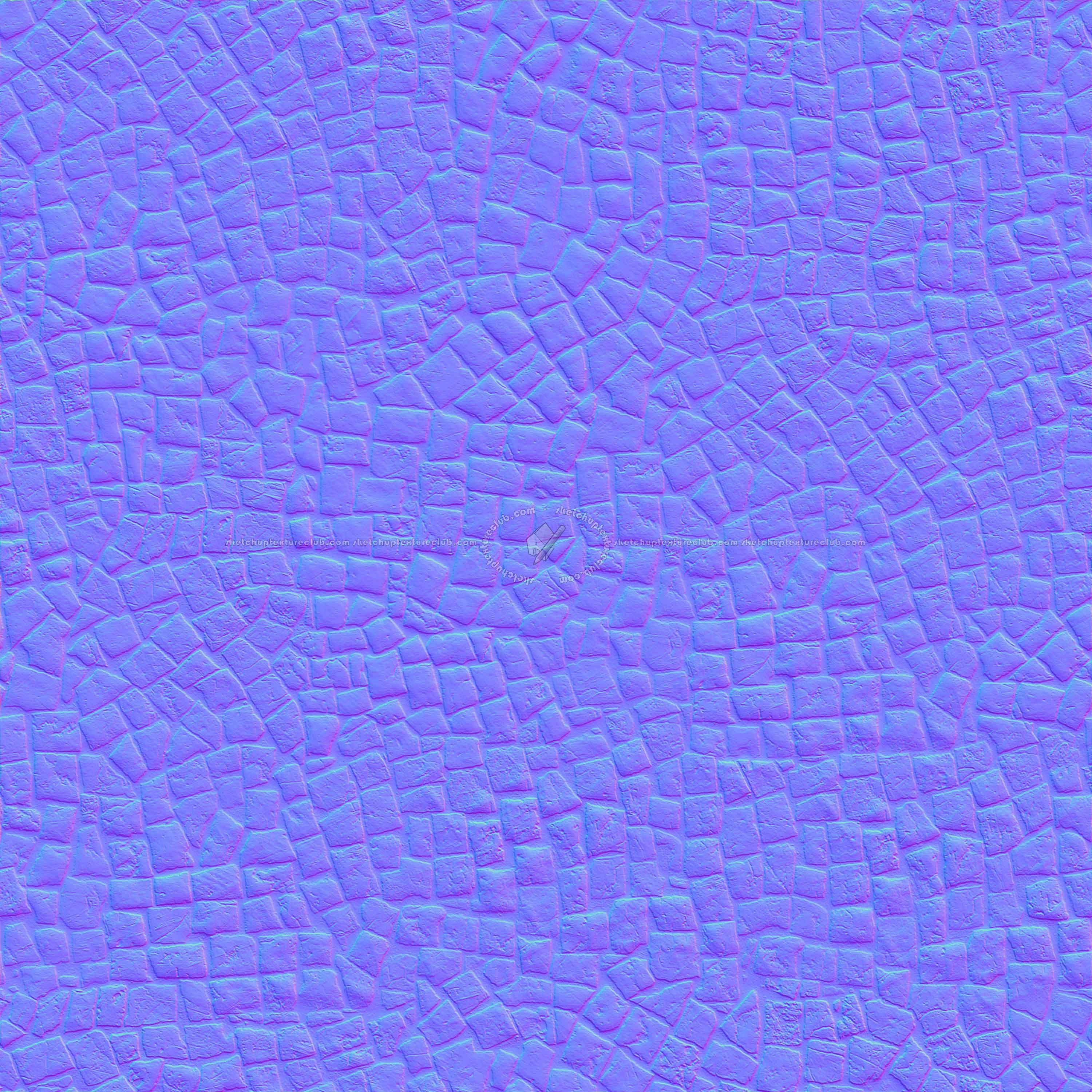 Textures   -   ARCHITECTURE   -   ROADS   -   Paving streets   -   Cobblestone  - Marble paving cobblestone texture seamless 19809 - Normal