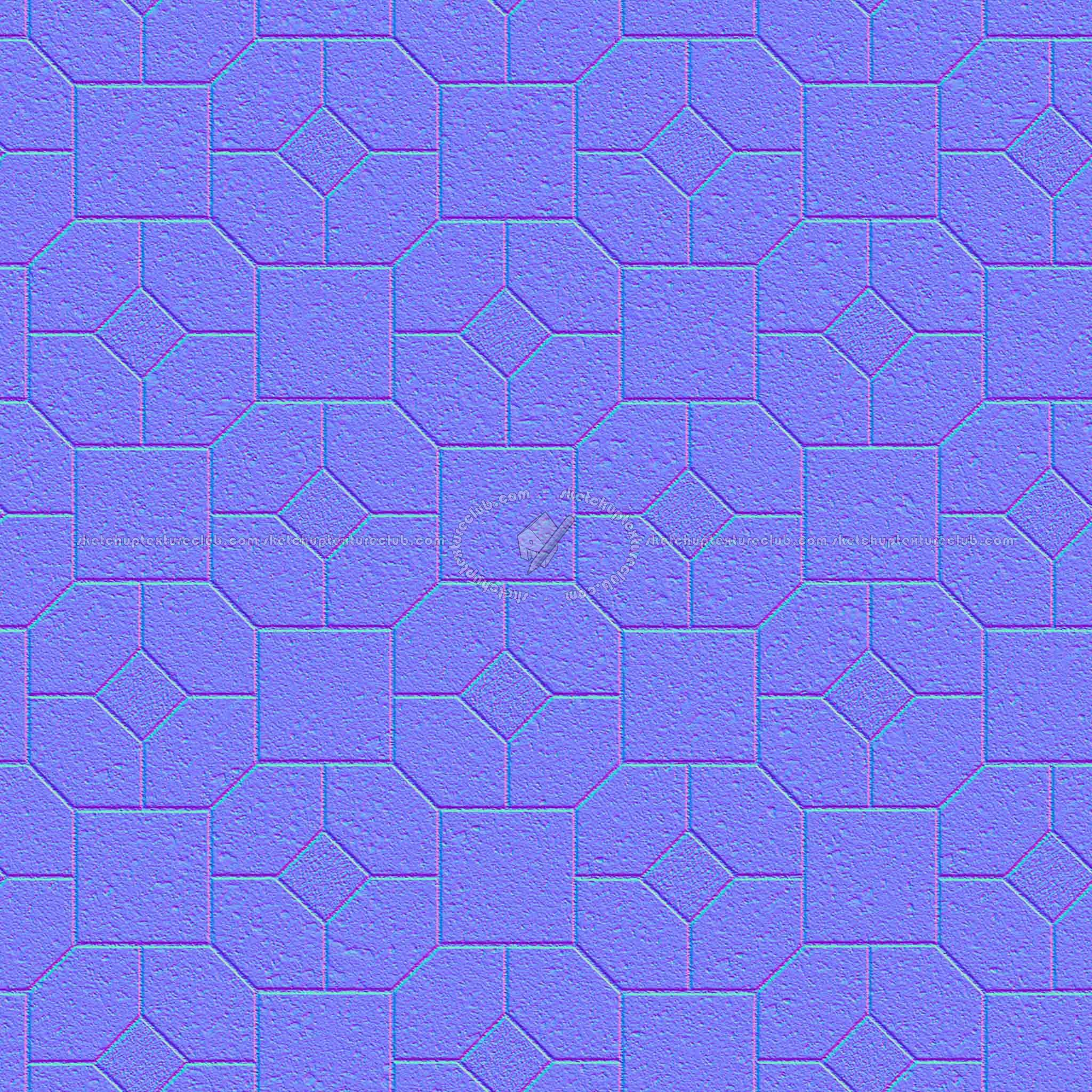 Textures   -   ARCHITECTURE   -   PAVING OUTDOOR   -   Pavers stone   -   Blocks mixed  - Pavers stone mixed size texture seamless 06204 - Normal