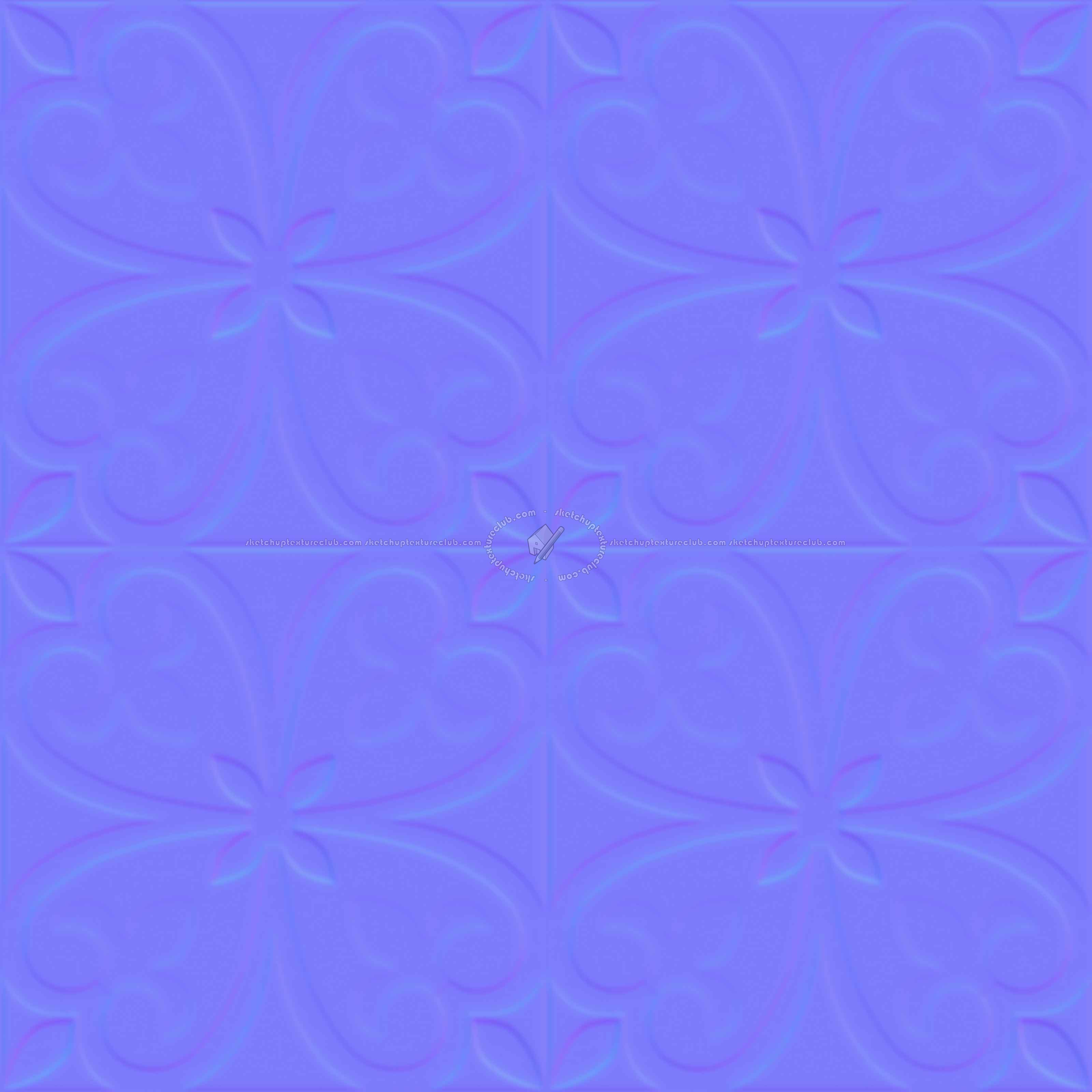 Textures   -   ARCHITECTURE   -   TILES INTERIOR   -   Cement - Encaustic   -   Cement  - cementine tiles Pbr texture seamless 22112 - Normal