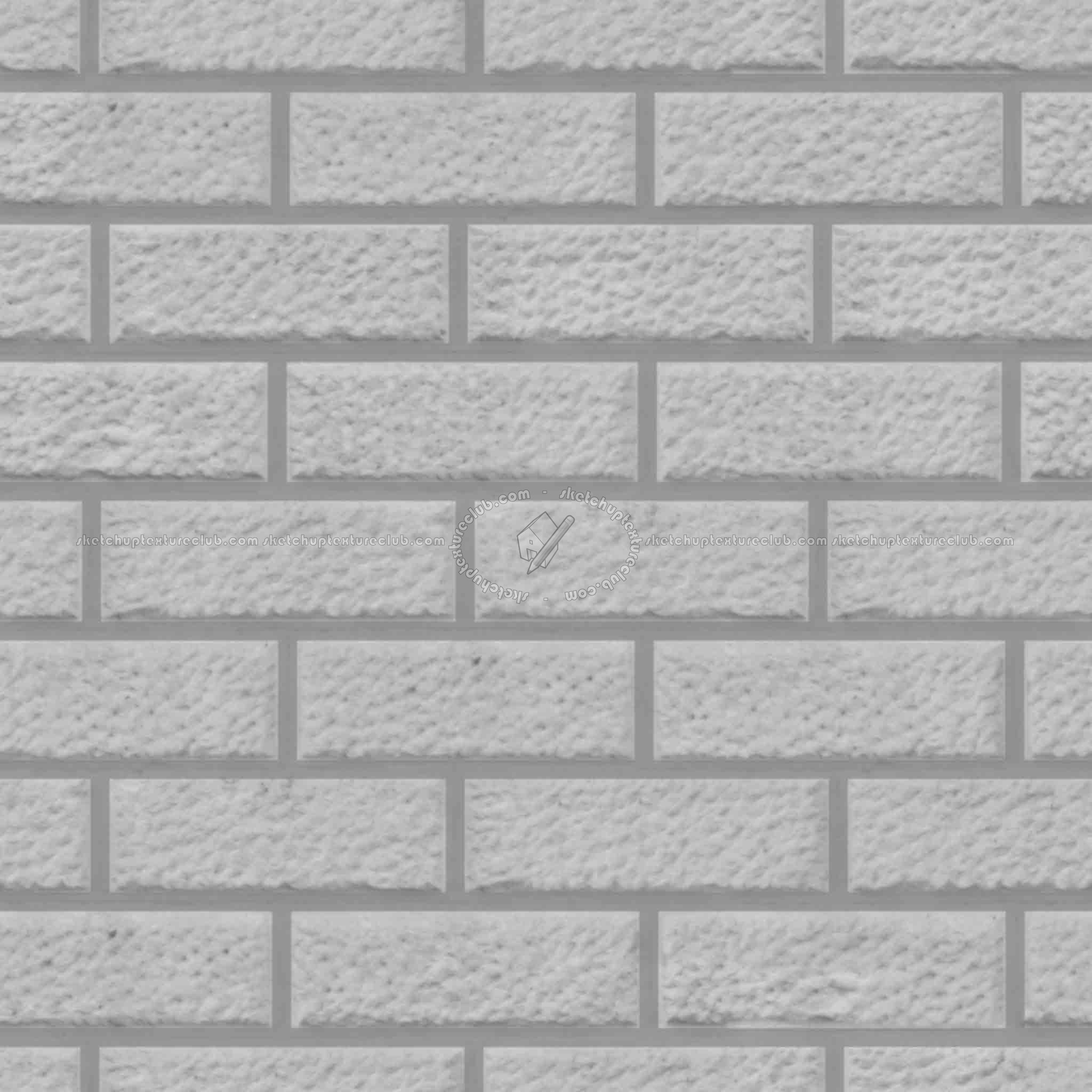 Textures   -   ARCHITECTURE   -   CONCRETE   -   Plates   -   Clean  - Cinder block cladding texture seamless 19352 - Displacement