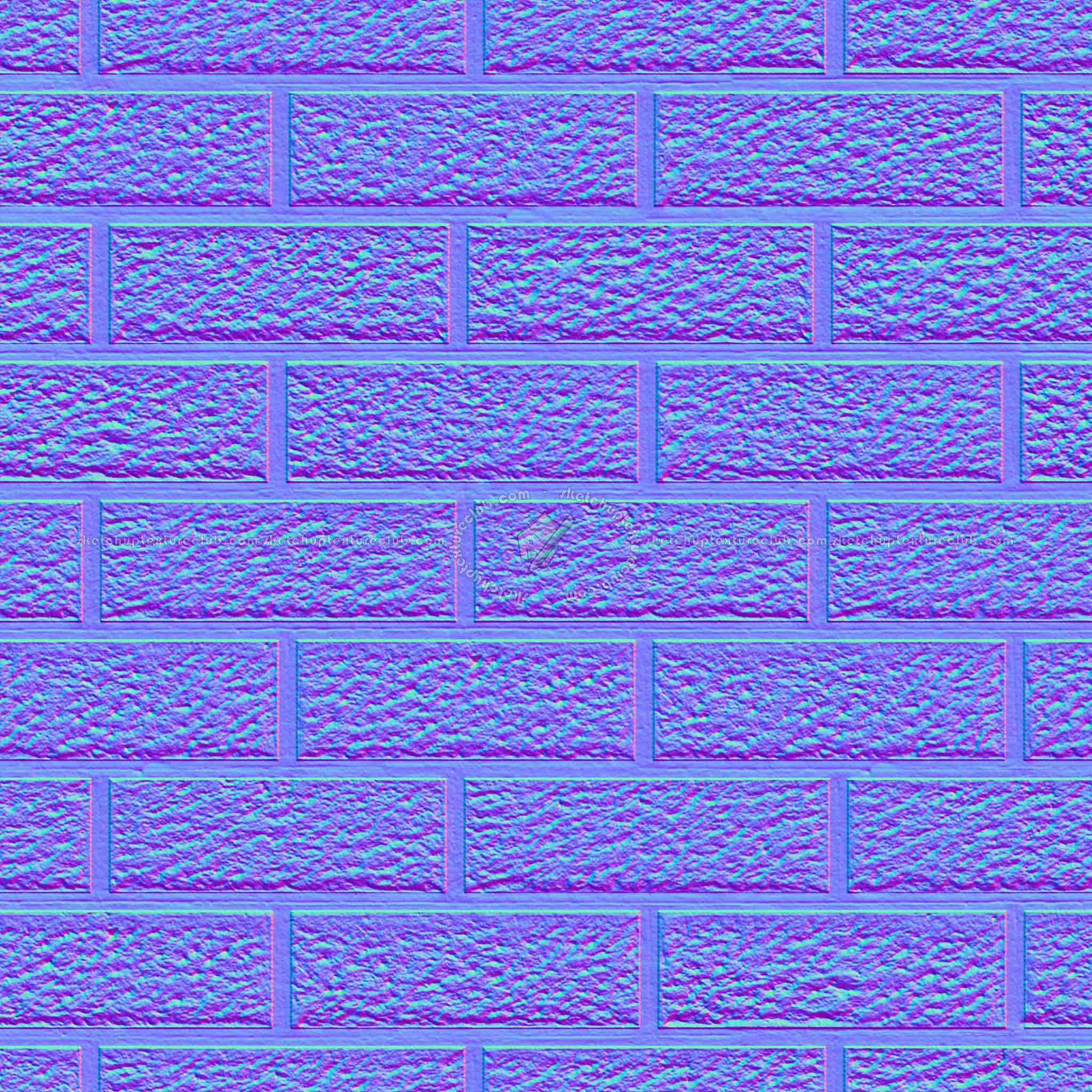 Textures   -   ARCHITECTURE   -   CONCRETE   -   Plates   -   Clean  - Cinder block cladding texture seamless 19352 - Normal