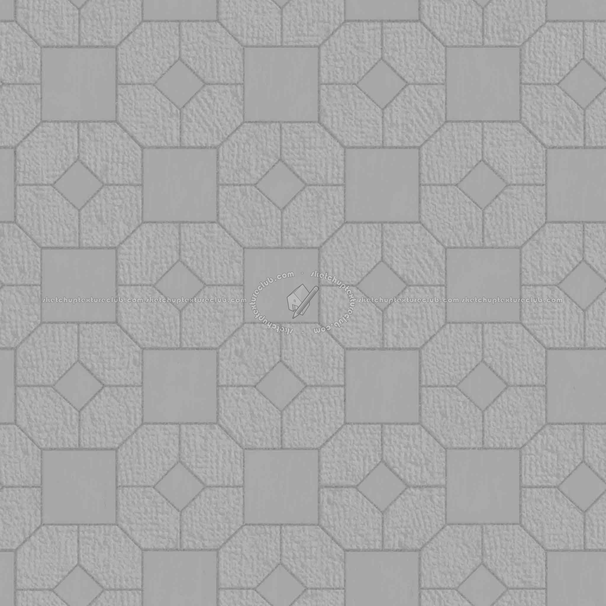 Textures   -   ARCHITECTURE   -   PAVING OUTDOOR   -   Pavers stone   -   Blocks mixed  - Pavers stone mixed size texture seamless 06205 - Displacement