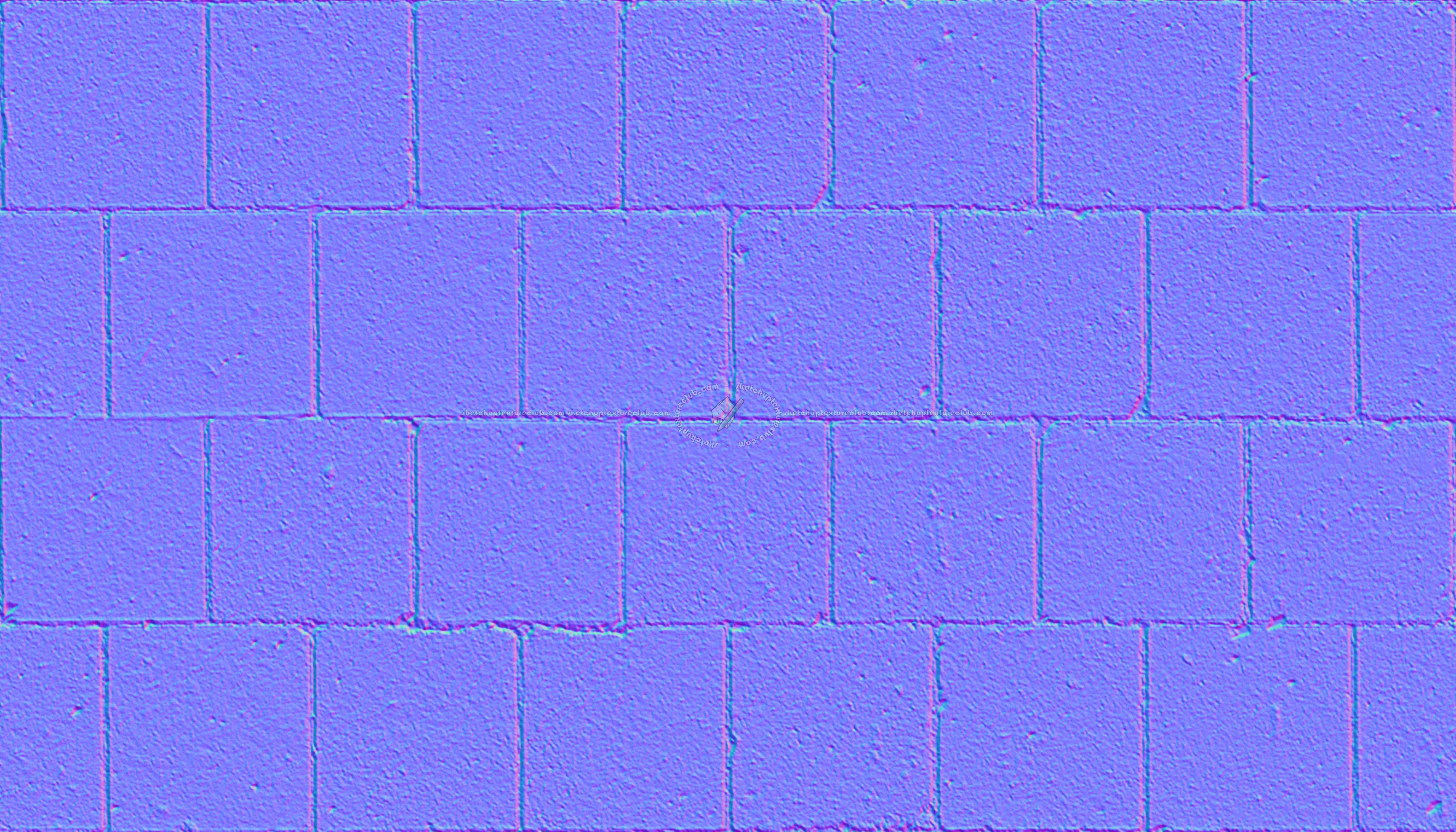 Textures - ARCHITECTURE - PAVING OUTDOOR - Concrete - Blocks regular - Paving outdoor concrete regular block texture seamless 05744 - Normal