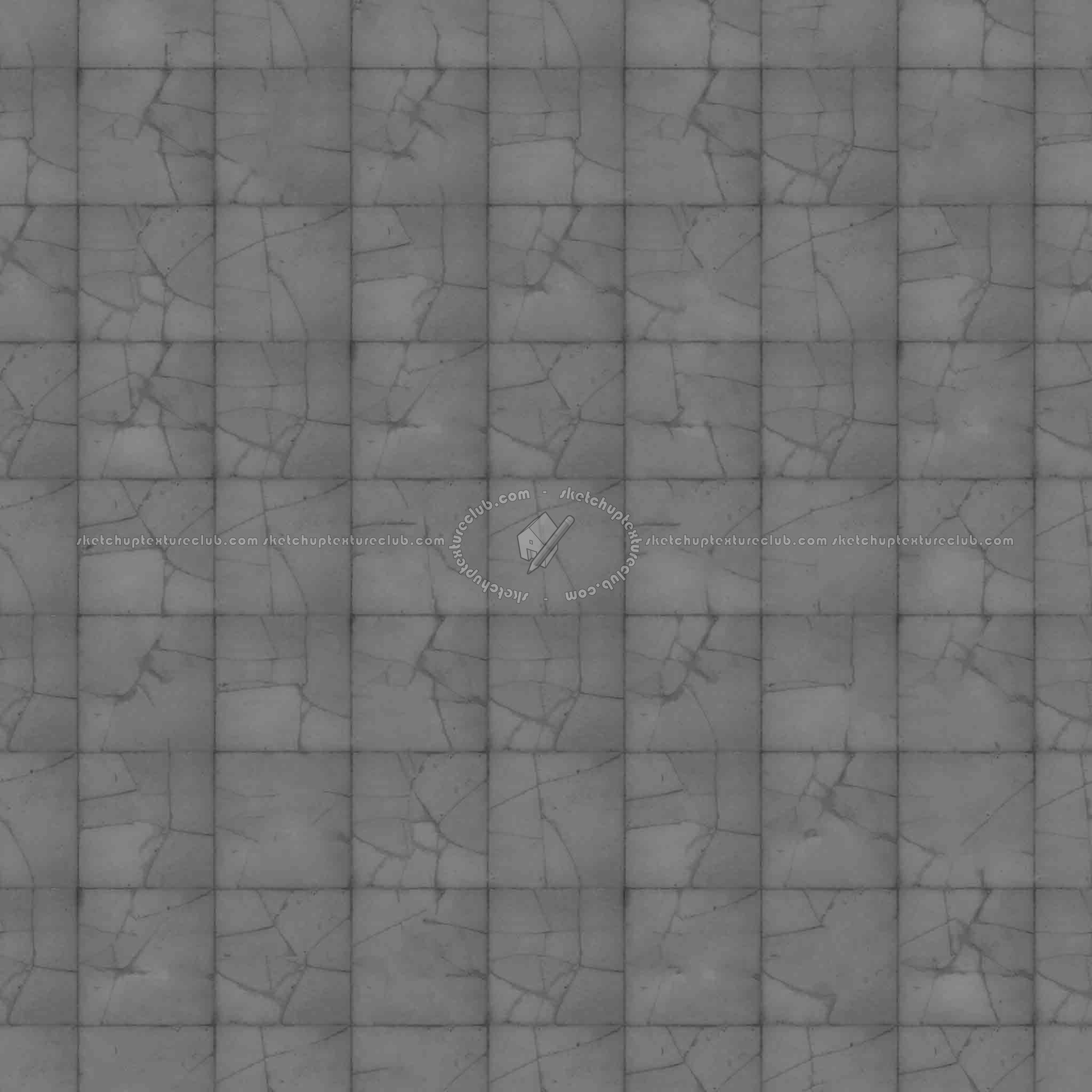 Textures   -   ARCHITECTURE   -   PAVING OUTDOOR   -   Concrete   -   Blocks damaged  - Concrete paving outdoor damaged texture seamless 05491 - Displacement