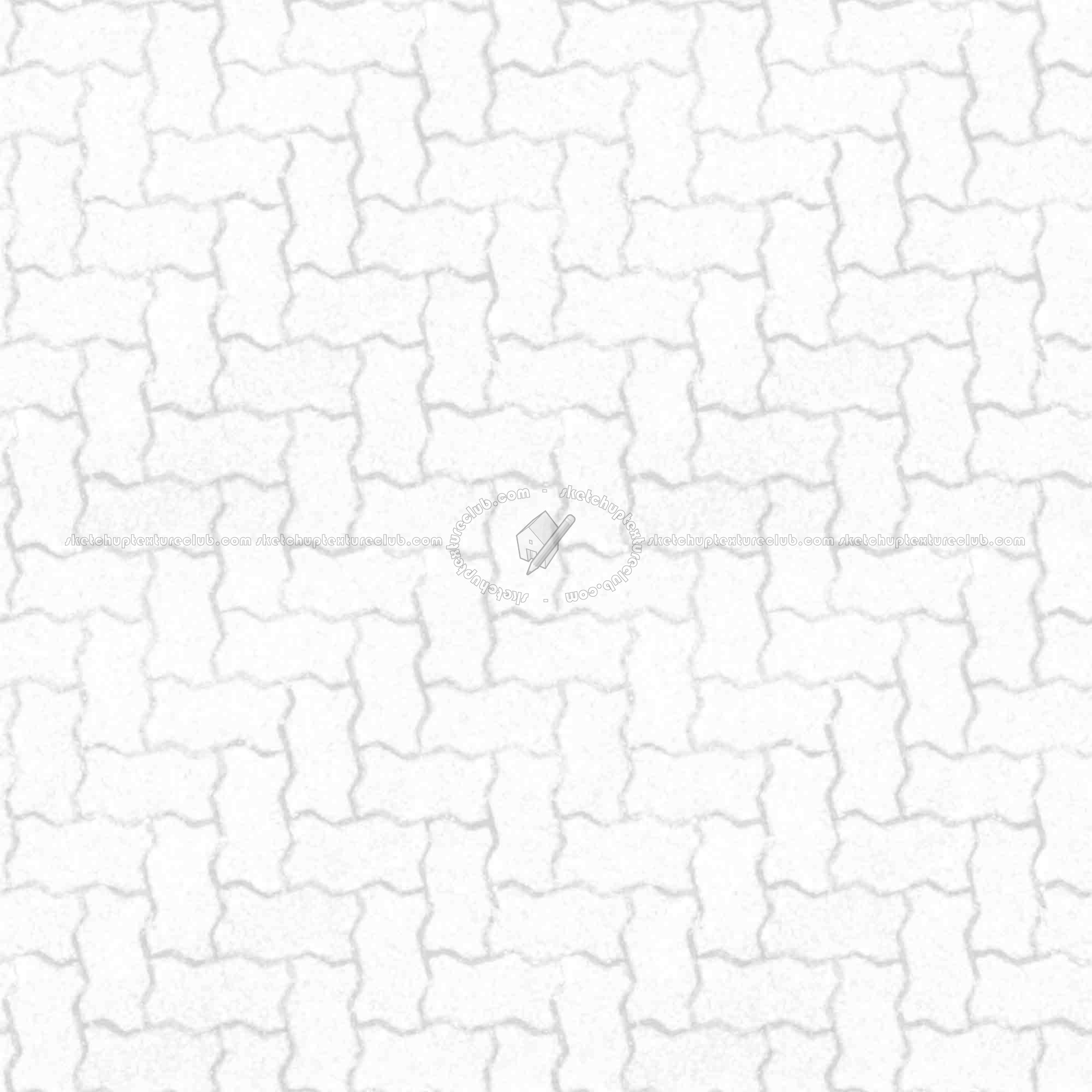 Textures   -   ARCHITECTURE   -   PAVING OUTDOOR   -   Concrete   -   Herringbone  - Concrete paving herringbone outdoor texture seamless 05801 - Ambient occlusion