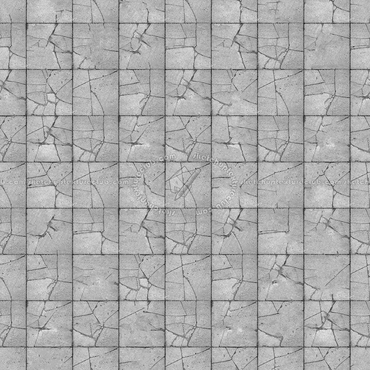 Textures   -   ARCHITECTURE   -   PAVING OUTDOOR   -   Concrete   -   Blocks damaged  - Concrete paving outdoor damaged texture seamless 05491 (seamless)