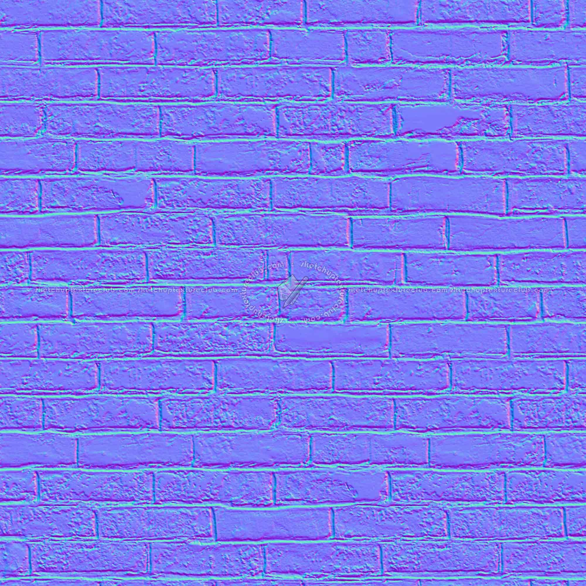Textures   -   ARCHITECTURE   -   BRICKS   -   Dirty Bricks  - Dirty bricks texture seamless 00154 - Normal