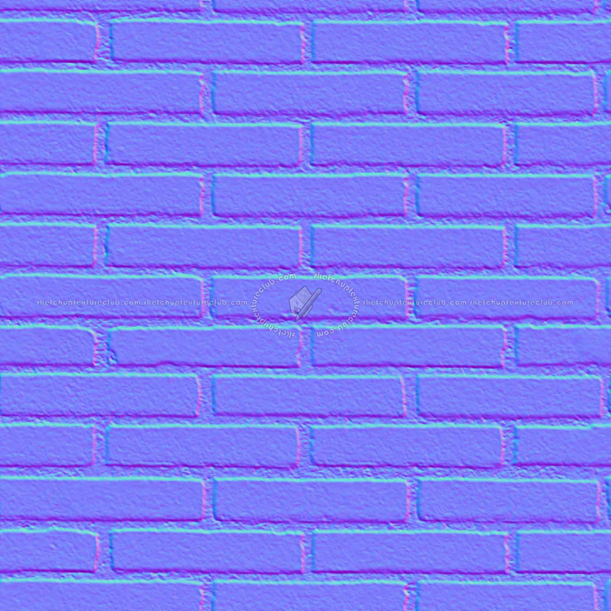 Textures   -   ARCHITECTURE   -   BRICKS   -   Facing Bricks   -   Smooth  - Facing smooth bricks texture seamless 00261 - Normal