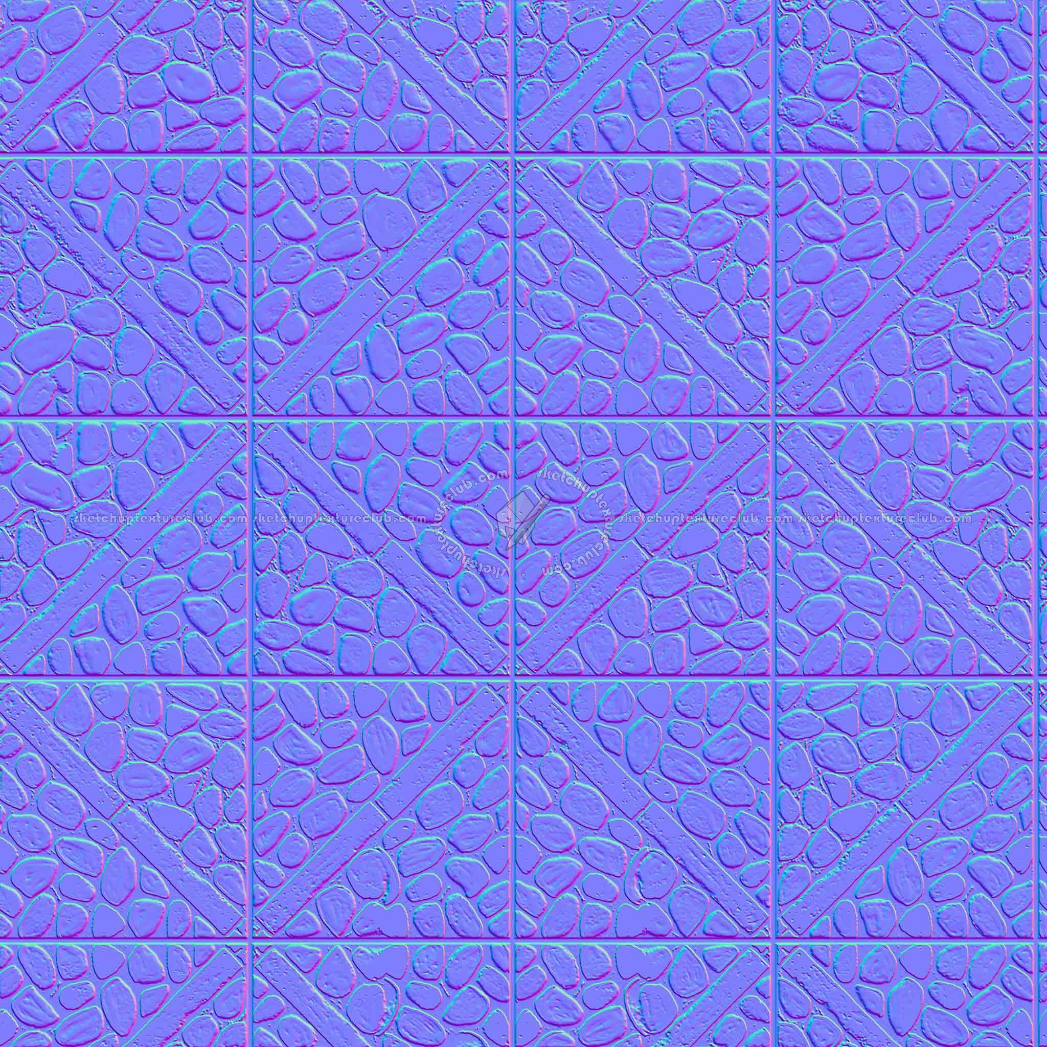 Textures   -   ARCHITECTURE   -   PAVING OUTDOOR   -   Pavers stone   -   Blocks mixed  - Pavers stone mixed size texture seamless 06099 - Normal