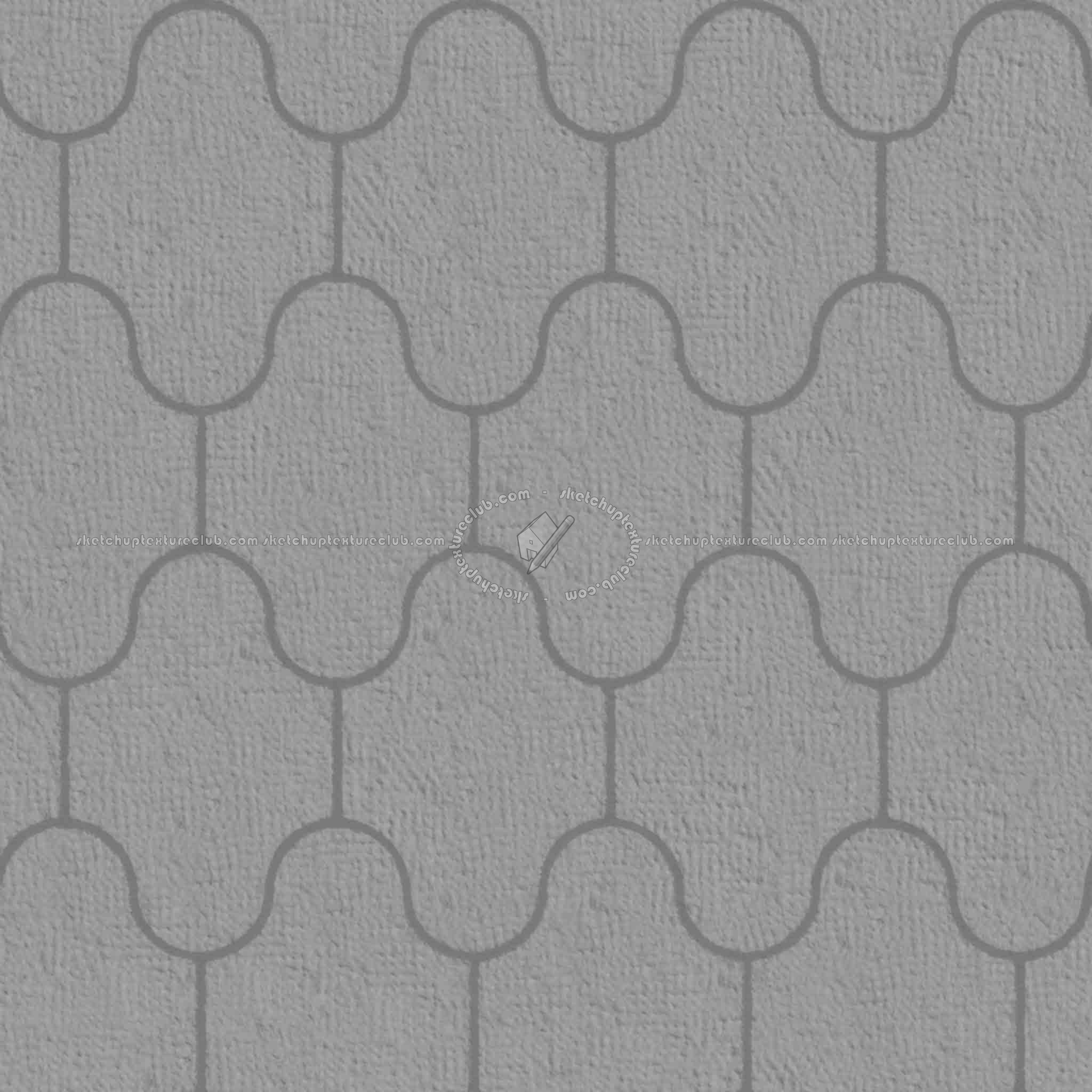 Textures   -   ARCHITECTURE   -   PAVING OUTDOOR   -   Concrete   -   Blocks mixed  - Paving concrete mixed size texture seamless 05573 - Displacement