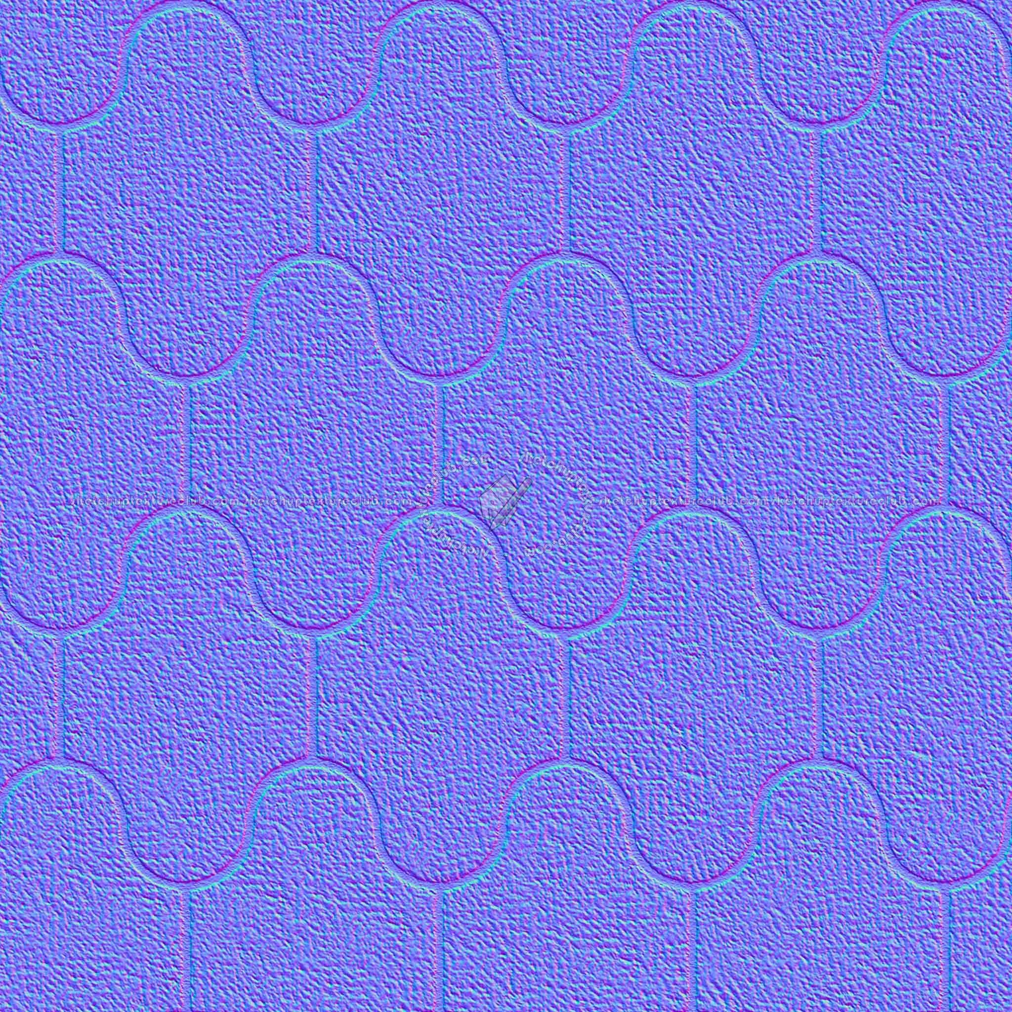 Textures   -   ARCHITECTURE   -   PAVING OUTDOOR   -   Concrete   -   Blocks mixed  - Paving concrete mixed size texture seamless 05573 - Normal