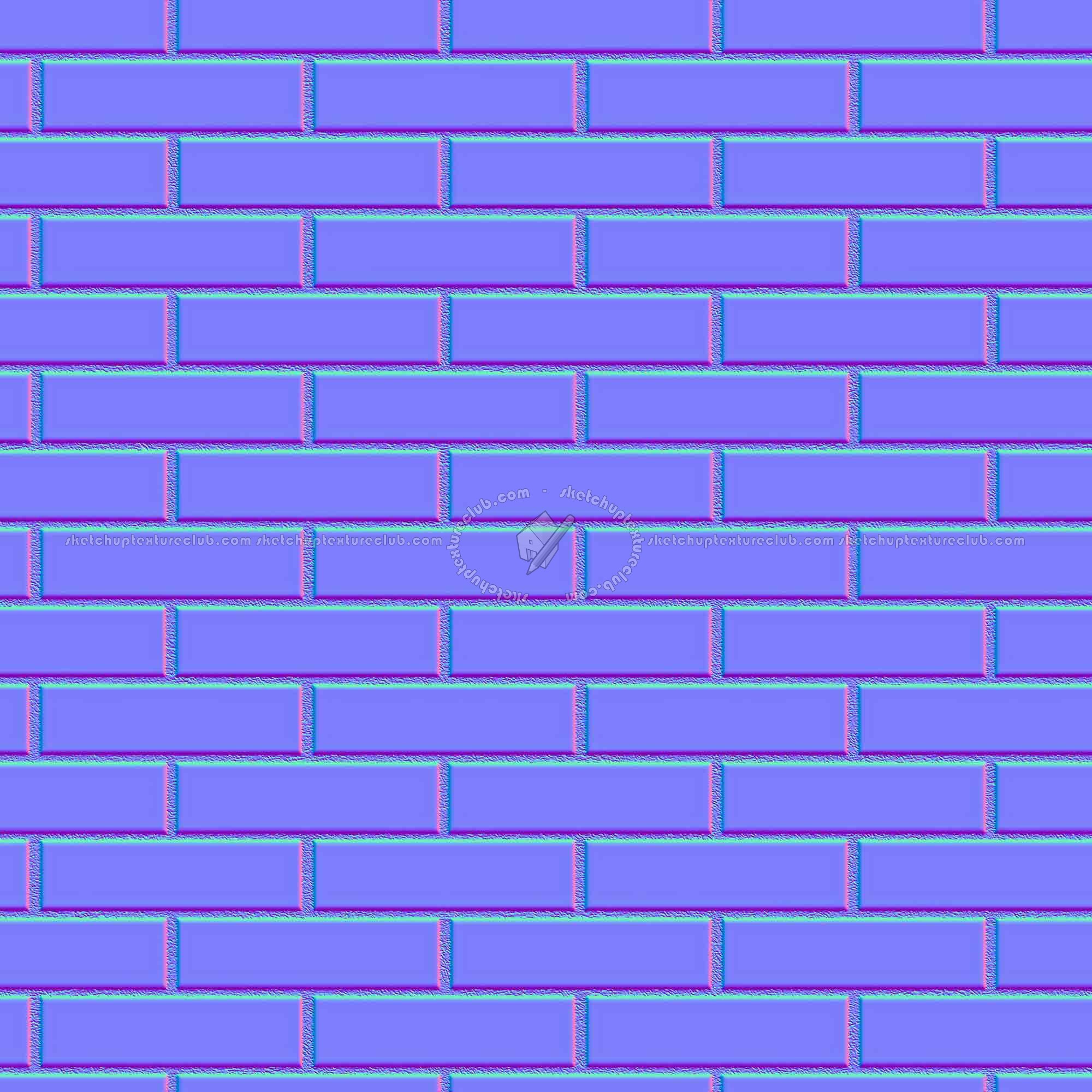 Textures   -   ARCHITECTURE   -   BRICKS   -   White Bricks  - White bricks texture seamless 00501 - Normal