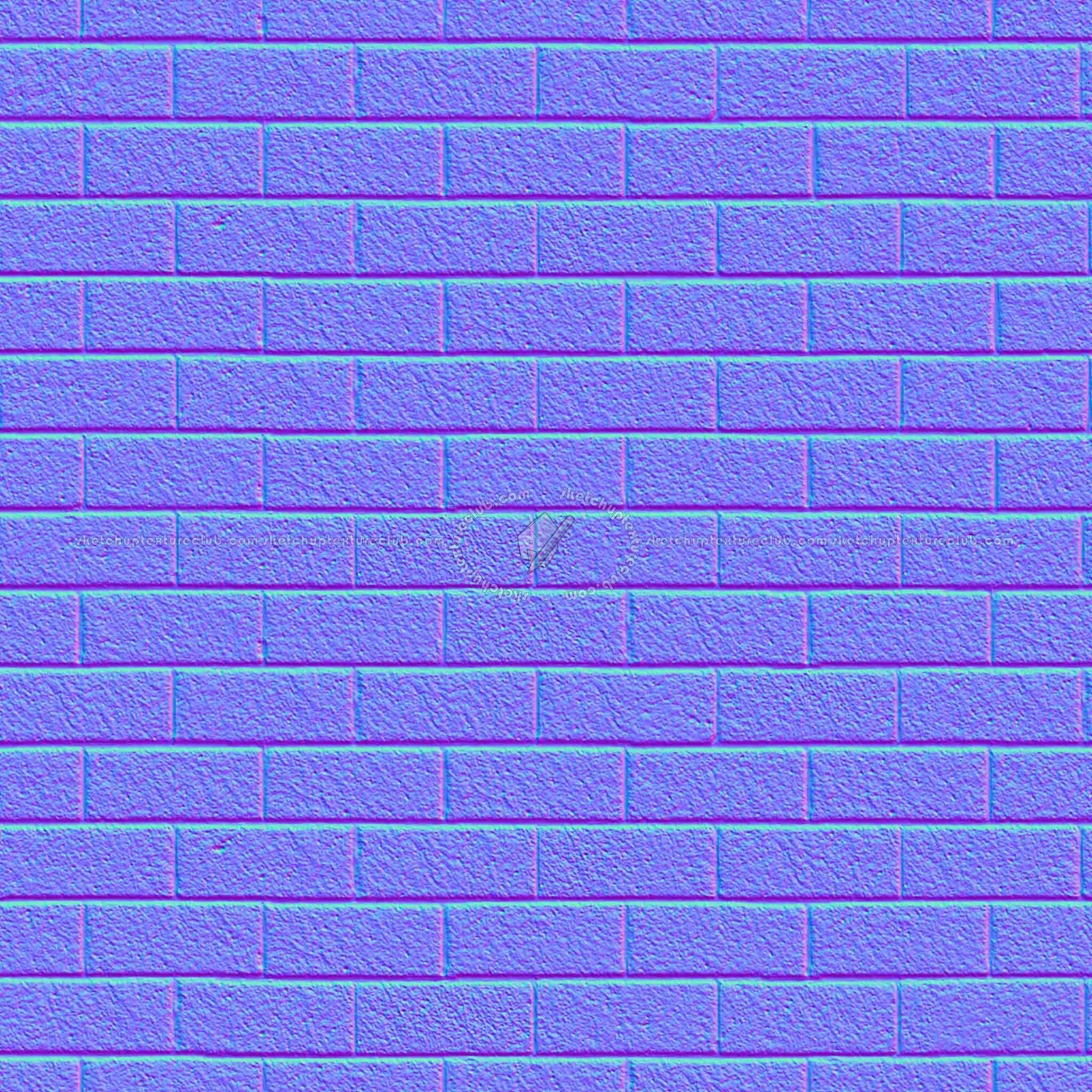 Textures   -   ARCHITECTURE   -   CONCRETE   -   Plates   -   Clean  - Cinder block cladding texture seamless 19369 - Normal