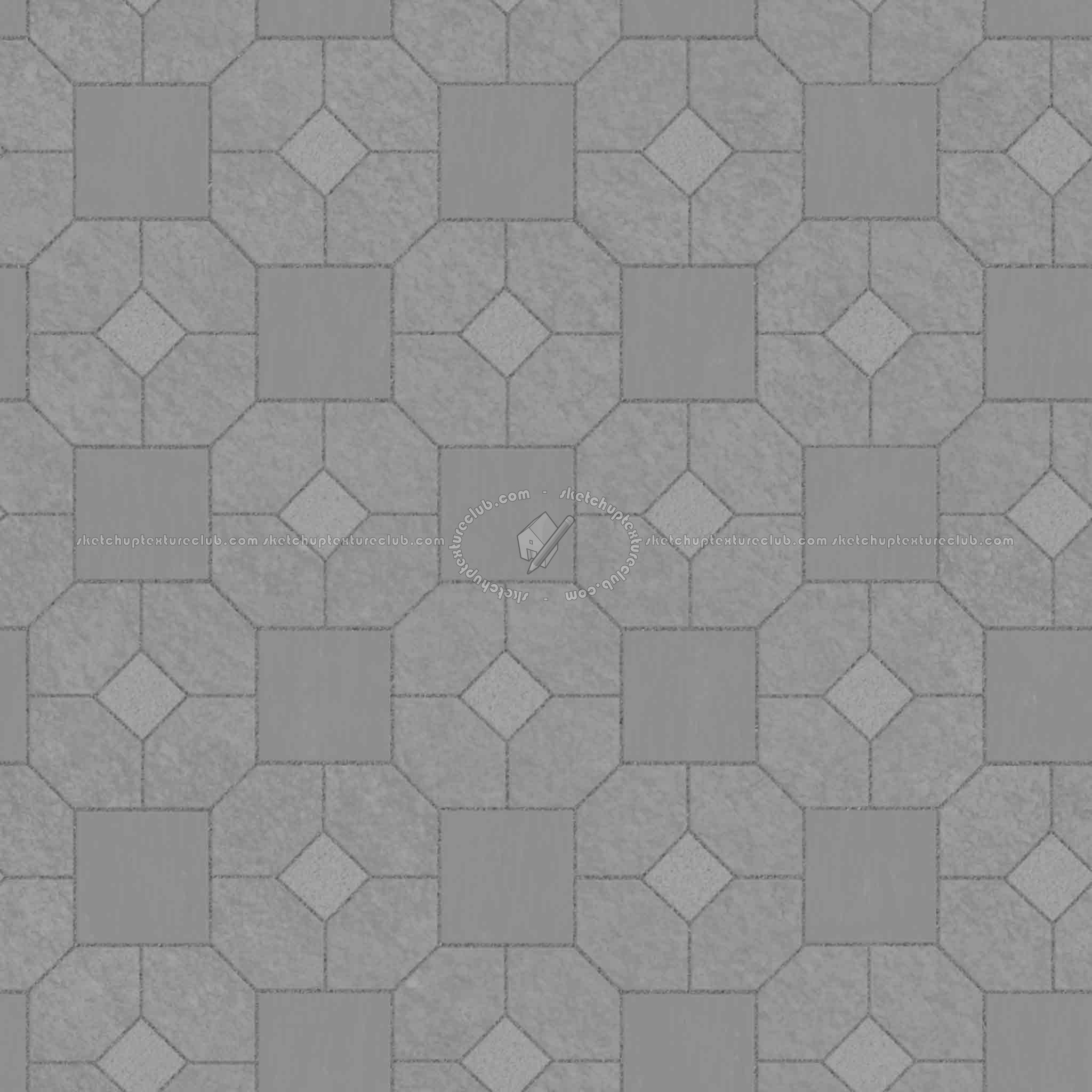 Textures   -   ARCHITECTURE   -   PAVING OUTDOOR   -   Pavers stone   -   Blocks mixed  - Pavers stone mixed size texture seamless 06206 - Displacement