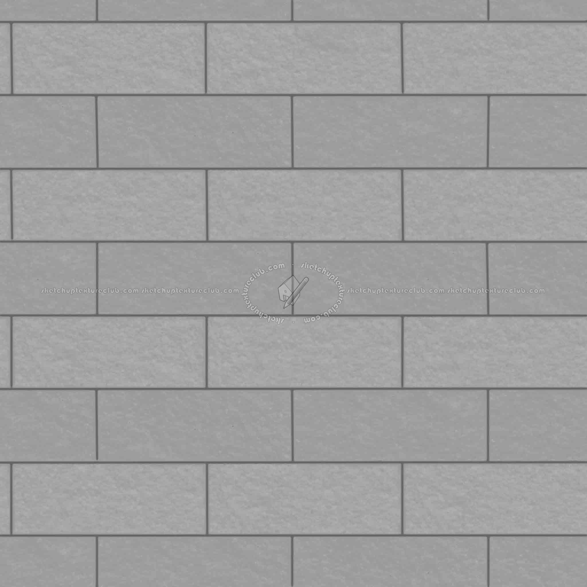 Textures   -   ARCHITECTURE   -   CONCRETE   -   Plates   -   Clean  - Cinder block cladding texture seamless 19678 - Displacement