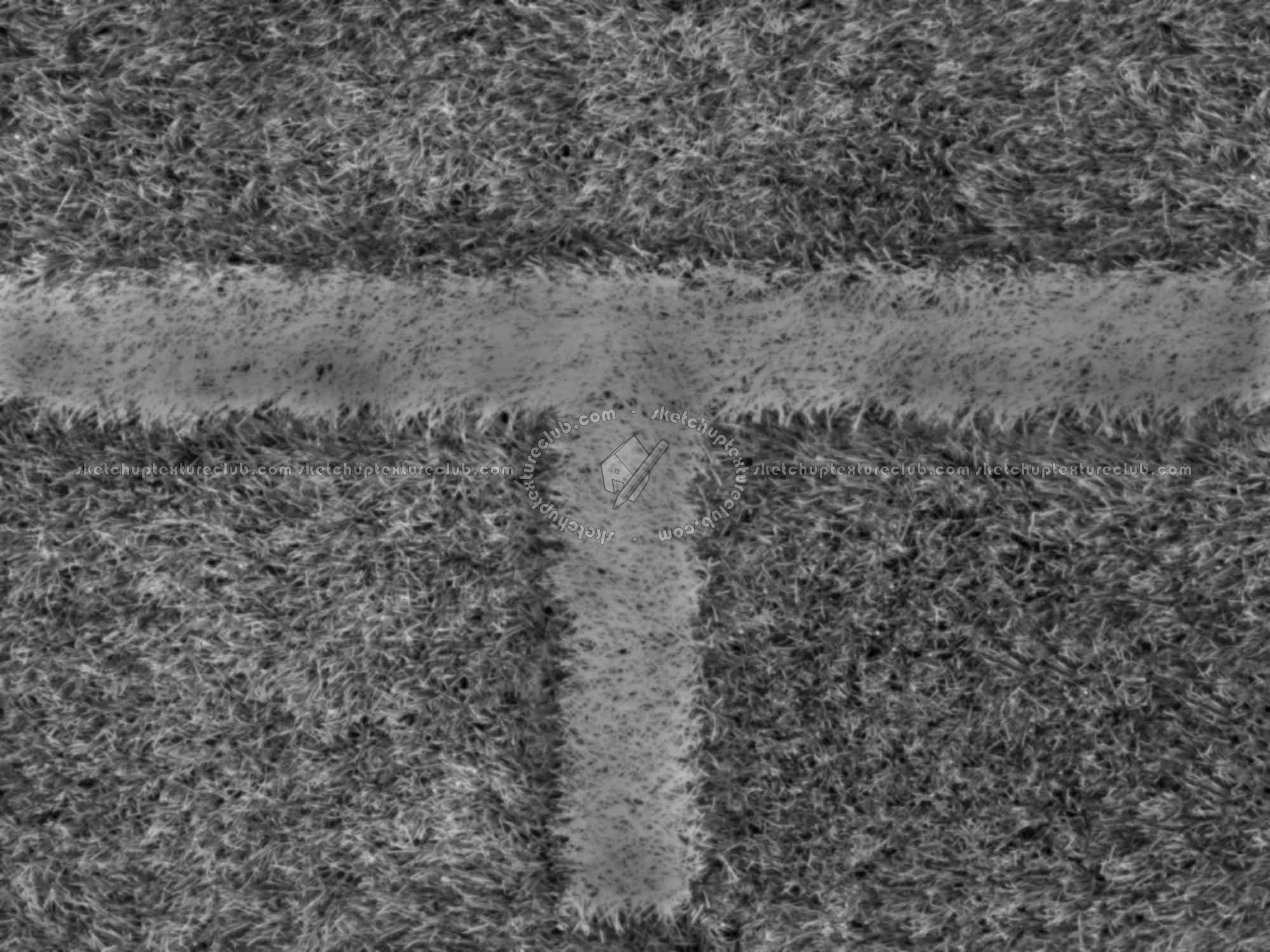 Textures   -   NATURE ELEMENTS   -   VEGETATION   -   Green grass  - Green synthetic grass sports field with white line texture seamless 18711 - Displacement
