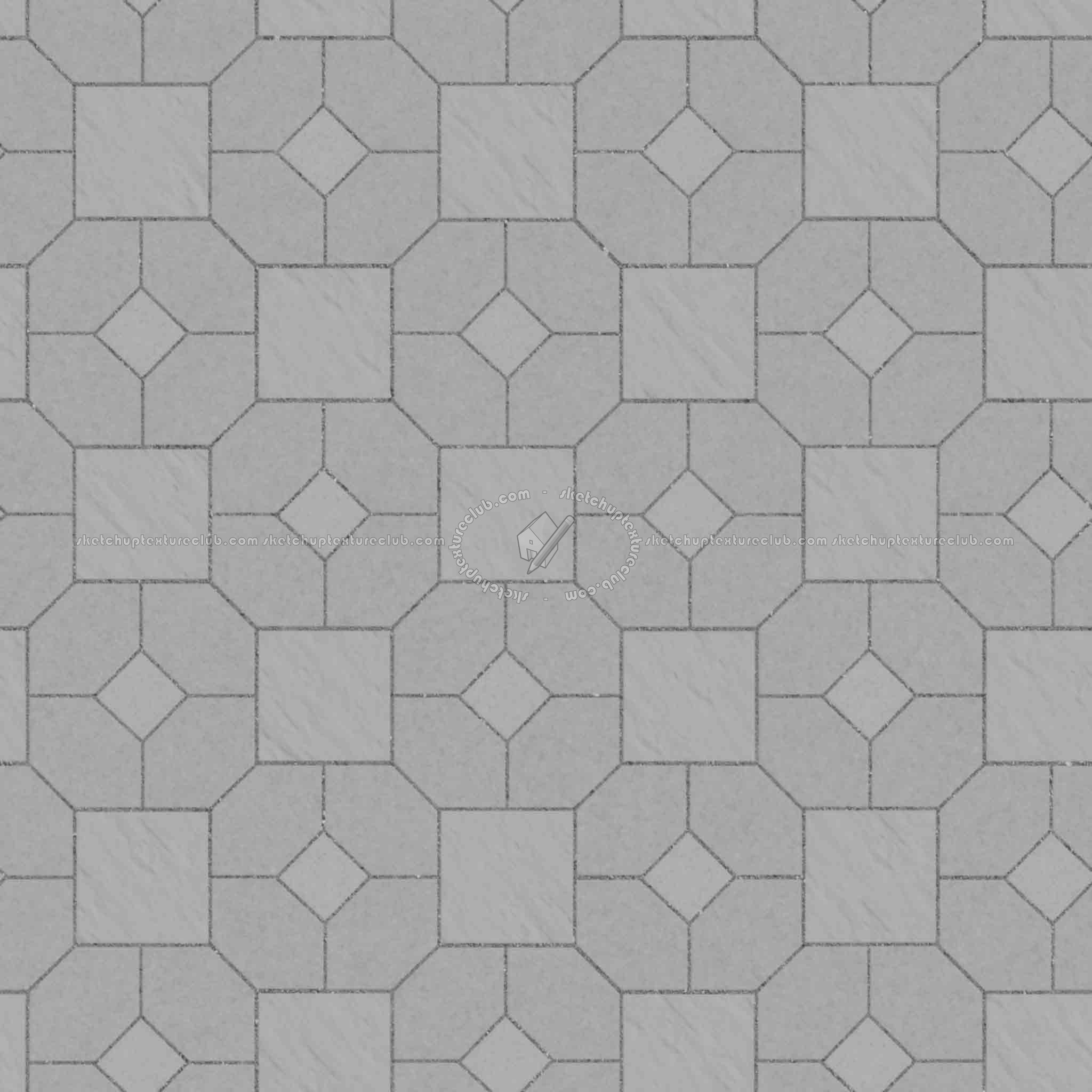 Textures   -   ARCHITECTURE   -   PAVING OUTDOOR   -   Pavers stone   -   Blocks mixed  - Pavers stone mixed size texture seamless 06208 - Displacement