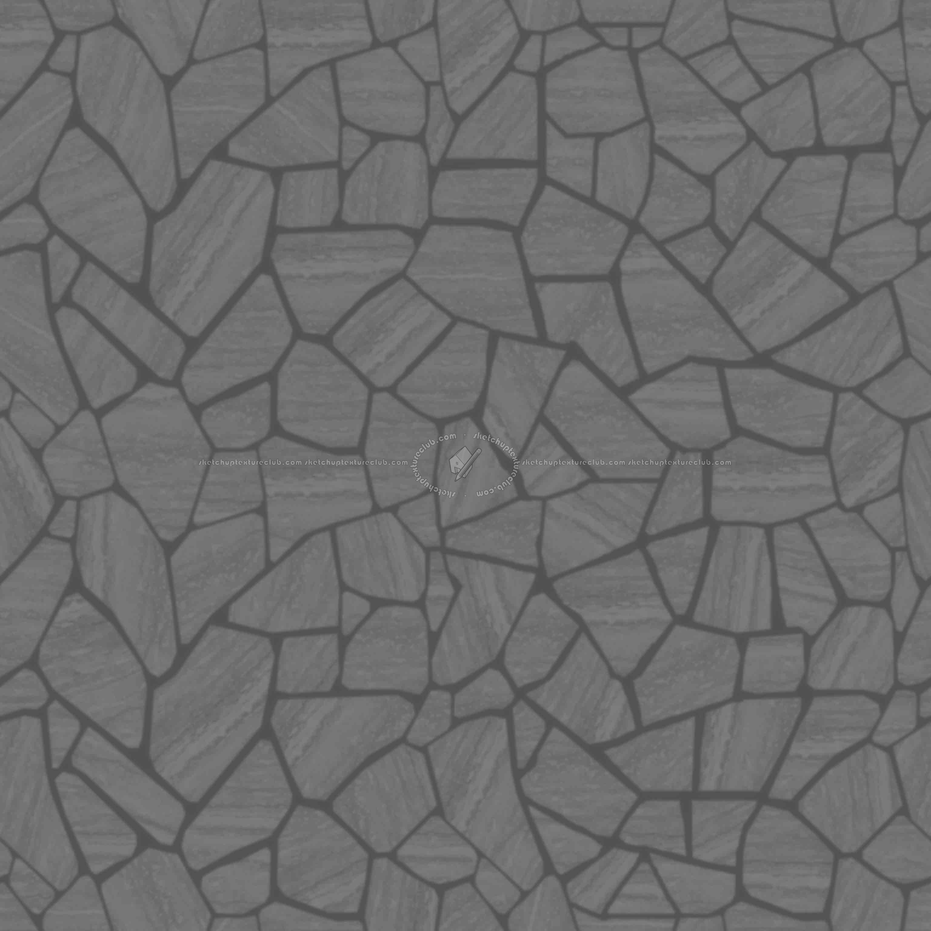 Textures - ARCHITECTURE - PAVING OUTDOOR - Flagstone - Travertine Flagstone PBR texture seamless 22660 - Displacement
