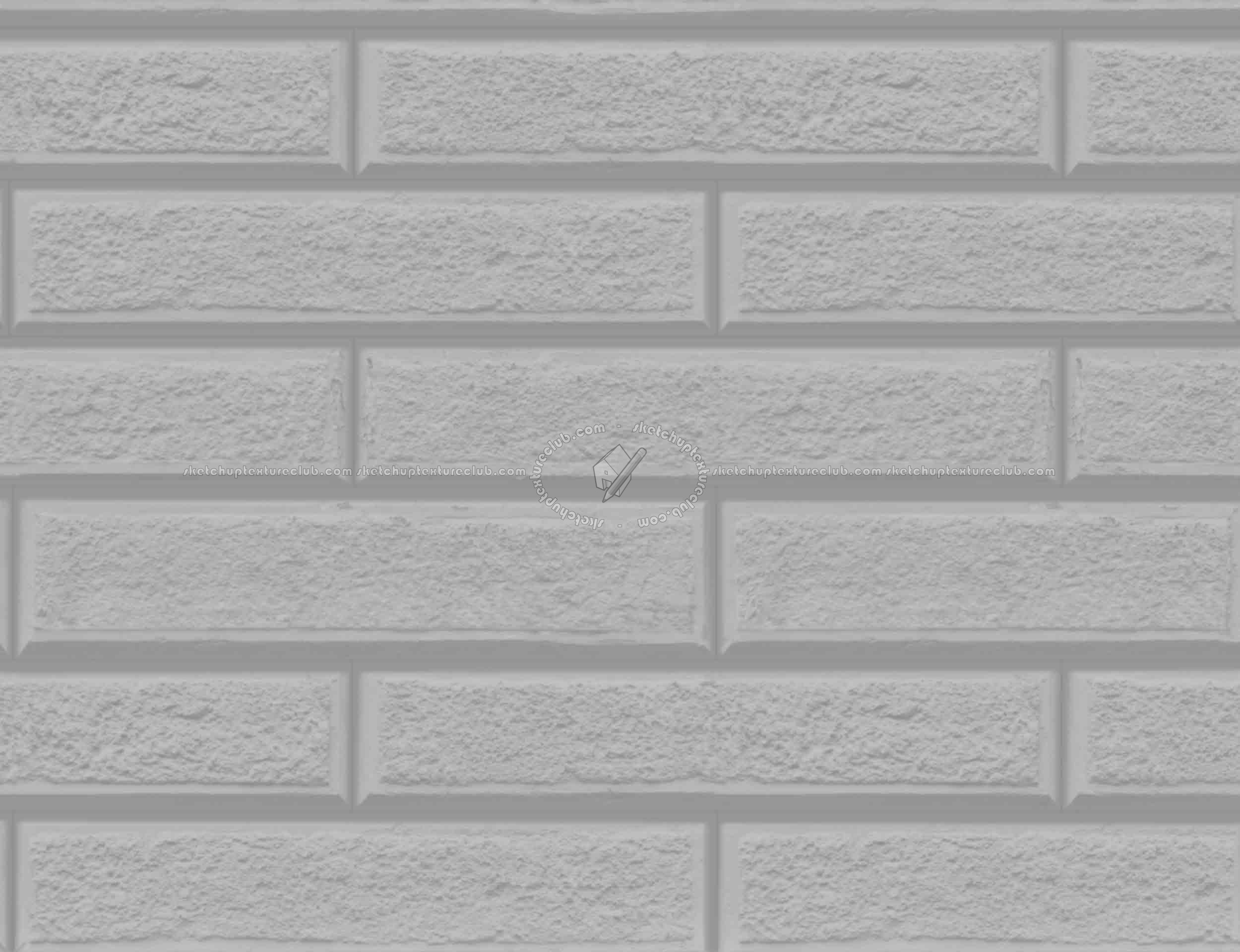 Textures   -   ARCHITECTURE   -   CONCRETE   -   Plates   -   Clean  - Cinder blocks building facade painted texture seamless 19775 - Displacement