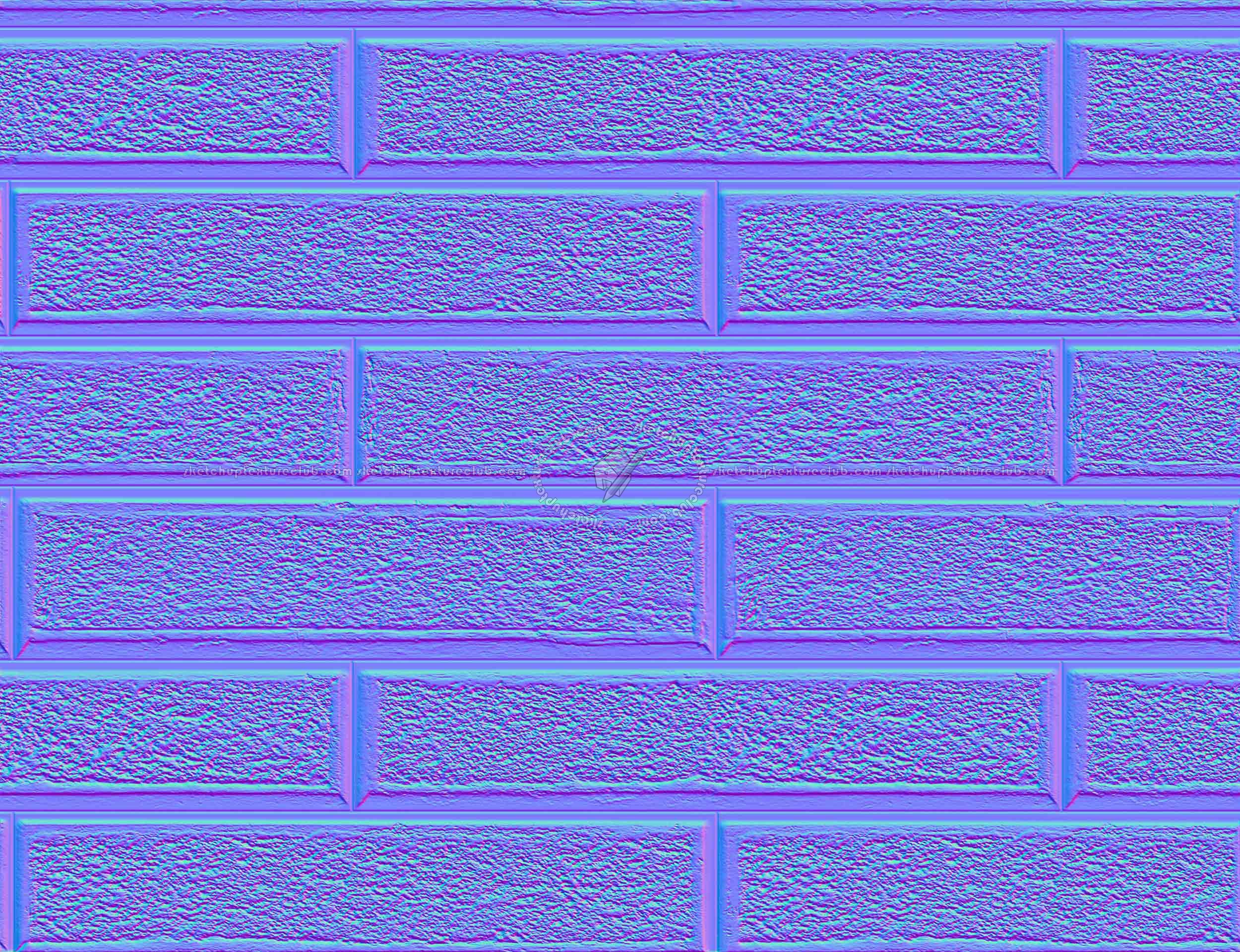 Textures   -   ARCHITECTURE   -   CONCRETE   -   Plates   -   Clean  - Cinder blocks building facade painted texture seamless 19775 - Normal