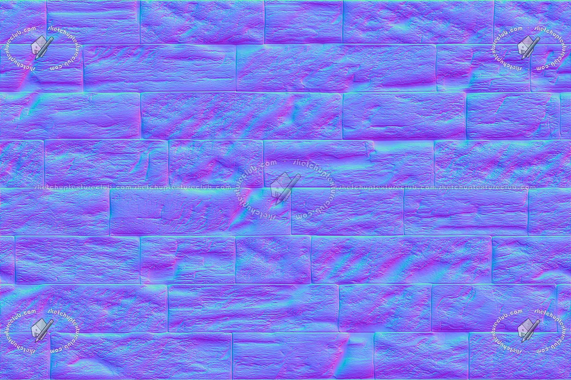 Textures   -   ARCHITECTURE   -   STONES WALLS   -   Claddings stone   -   Interior  - Internal wall cladding stone texture seamless 21194 - Normal