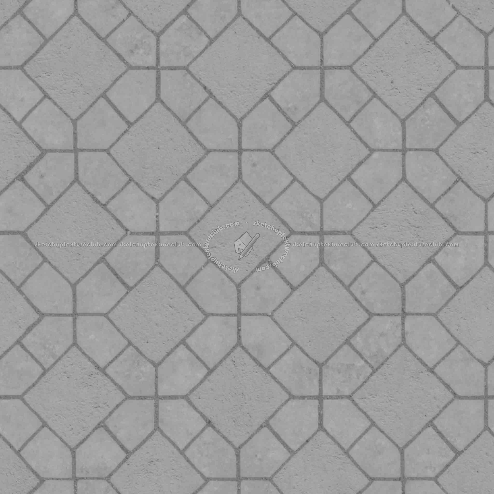 Textures   -   ARCHITECTURE   -   PAVING OUTDOOR   -   Pavers stone   -   Blocks mixed  - Pavers stone regular blocks texture seamless 06209 - Displacement