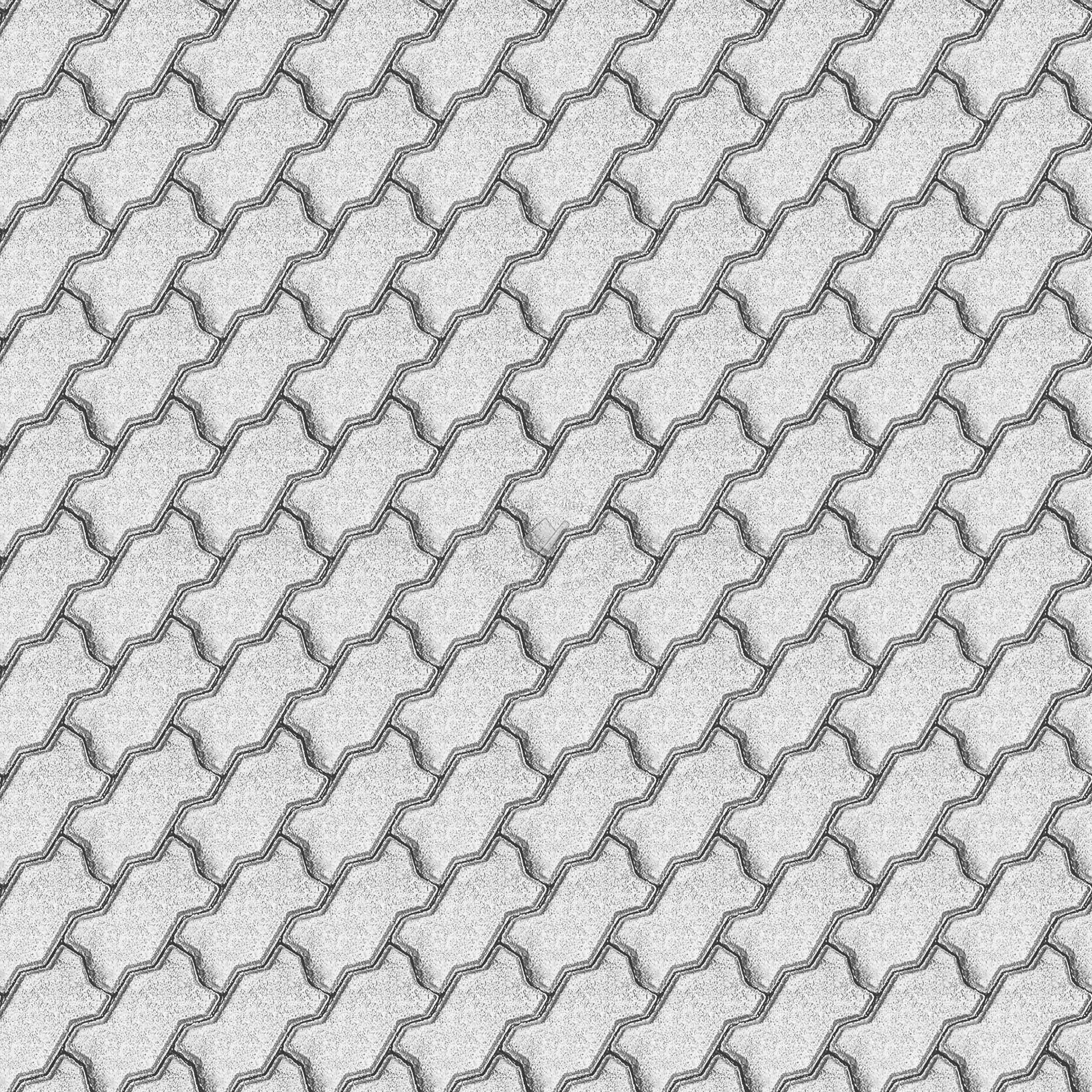 Textures - ARCHITECTURE - PAVING OUTDOOR - Concrete - Blocks regular - Paving outdoor concrete regular block texture seamless 05748 - Bump