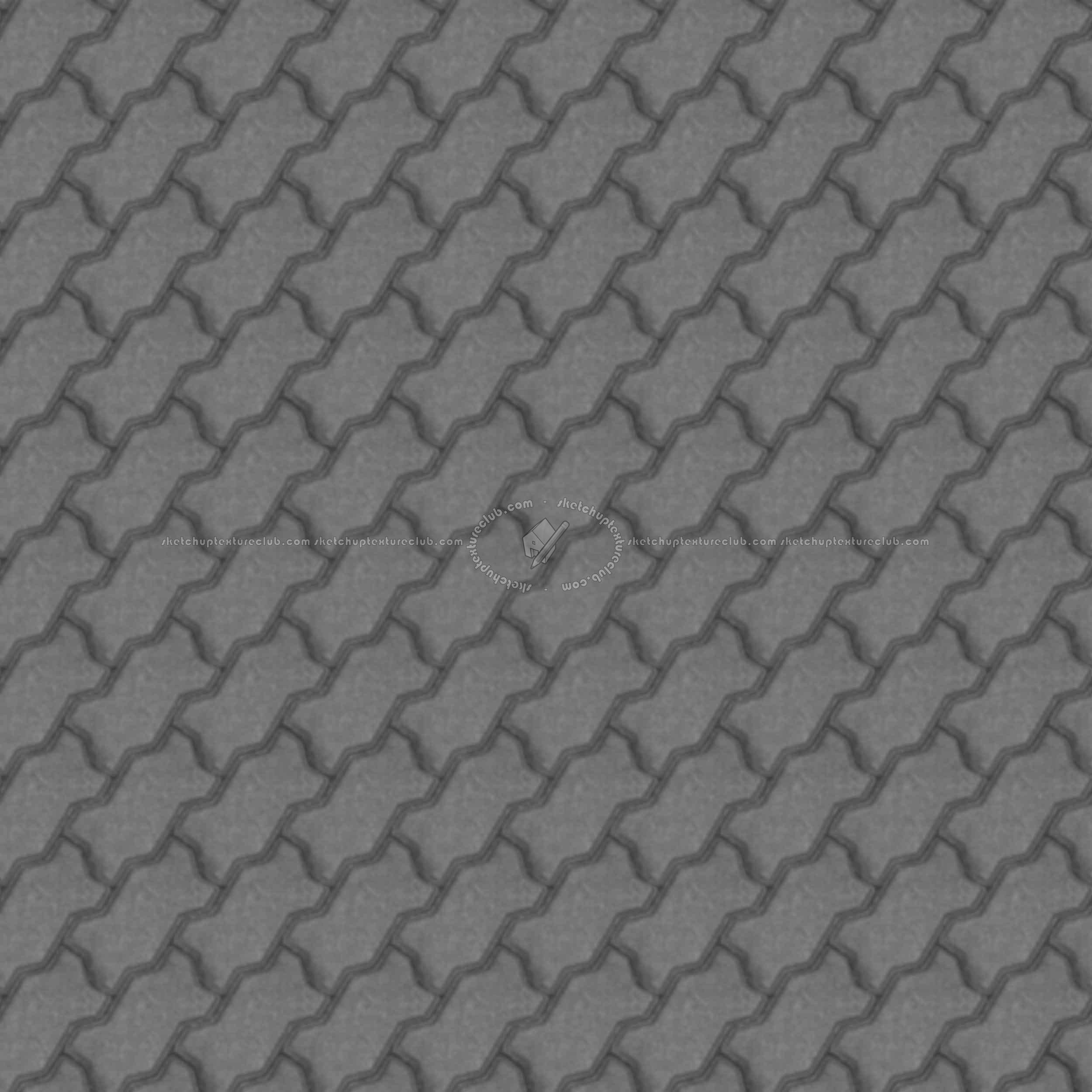 Textures - ARCHITECTURE - PAVING OUTDOOR - Concrete - Blocks regular - Paving outdoor concrete regular block texture seamless 05748 - Displacement