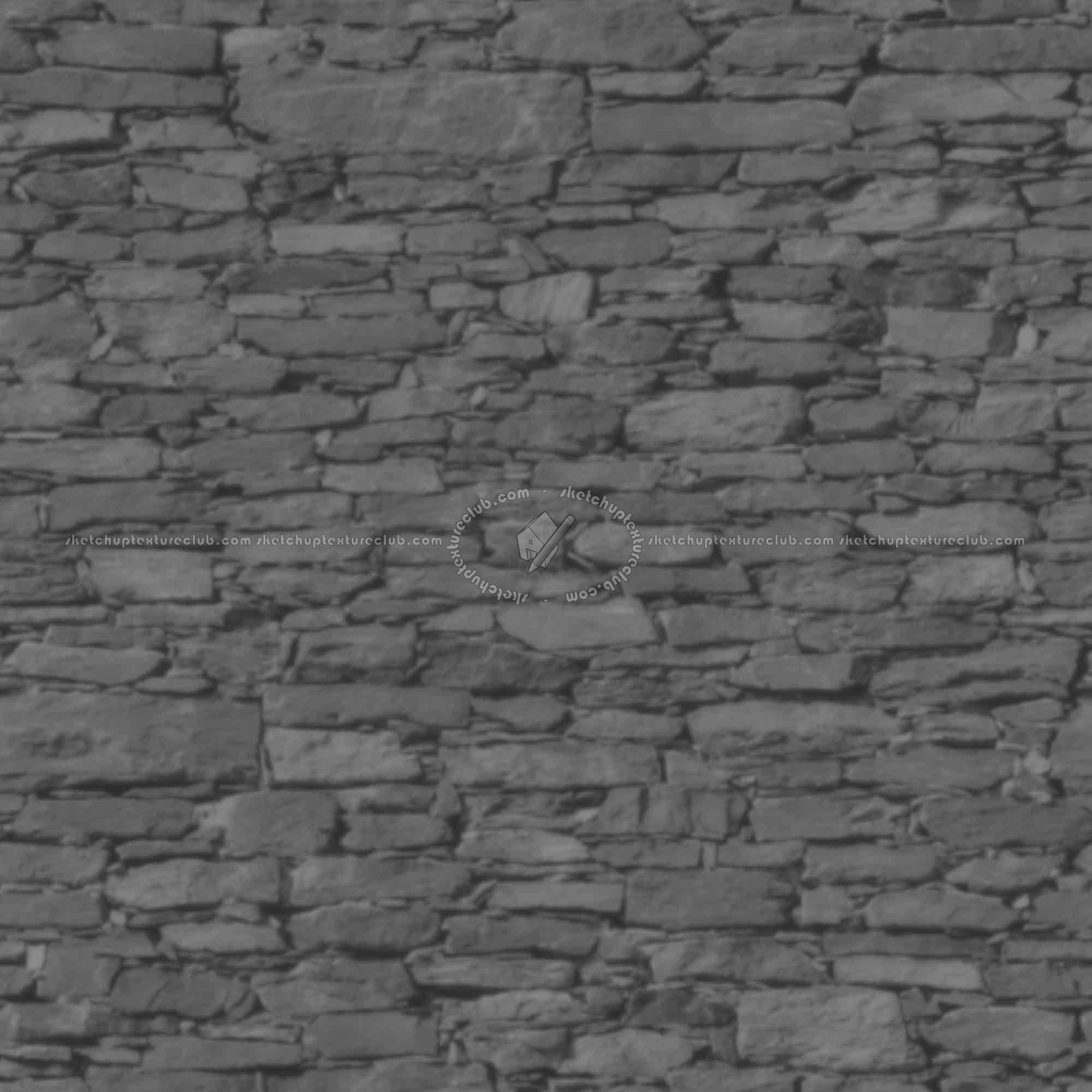 Textures   -   ARCHITECTURE   -   STONES WALLS   -   Stone walls  - Old wall stone texture seamless 08512 - Displacement