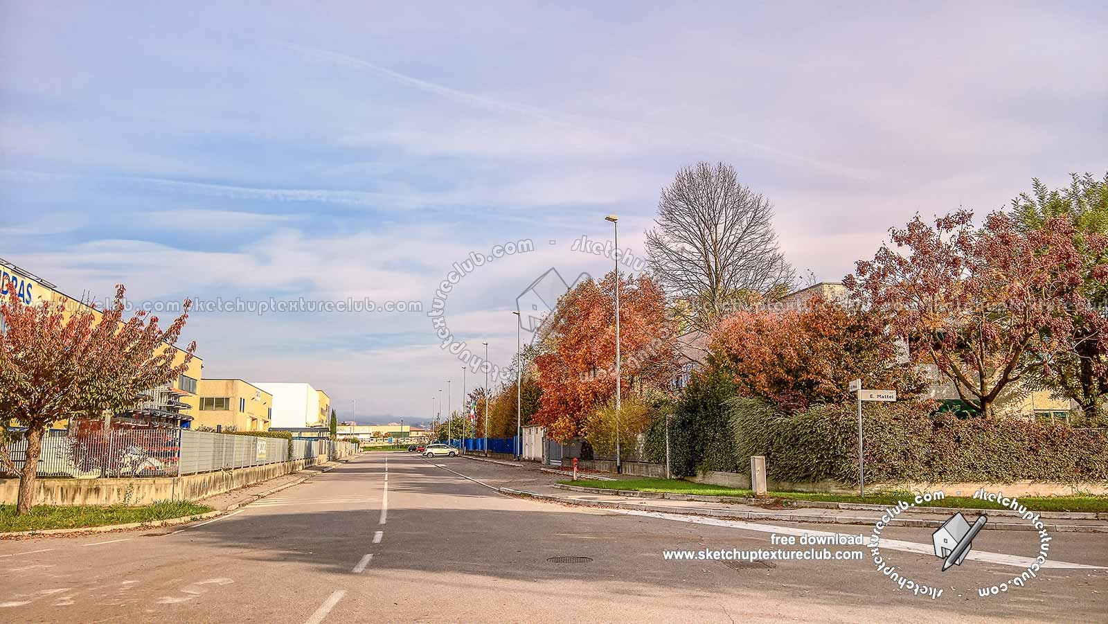 Textures - BACKGROUNDS & LANDSCAPES - CITY & TOWNS - Urban area with autumn trees landscape hdr 20996