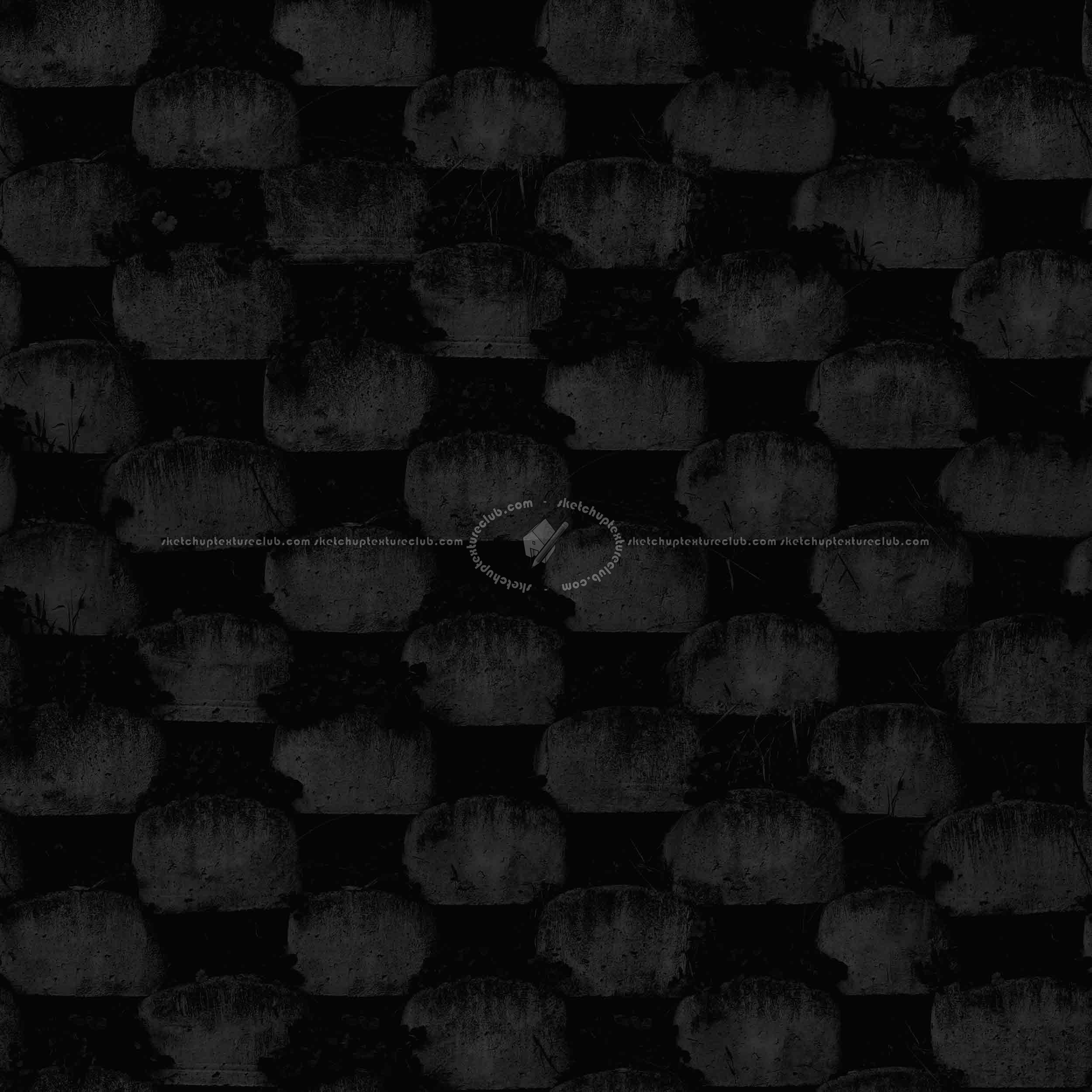 Textures   -   ARCHITECTURE   -   CONCRETE   -   Plates   -   Clean  - Concrete retaining wall with grass texture seamless 20108 - Specular