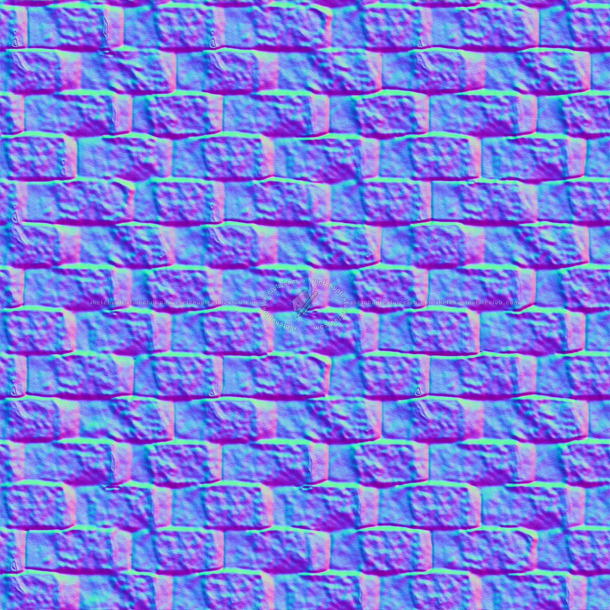 Textures   -   ARCHITECTURE   -   CONCRETE   -   Plates   -   Clean  - Concrete retaining wall blocks texture seamless 20491 - Normal