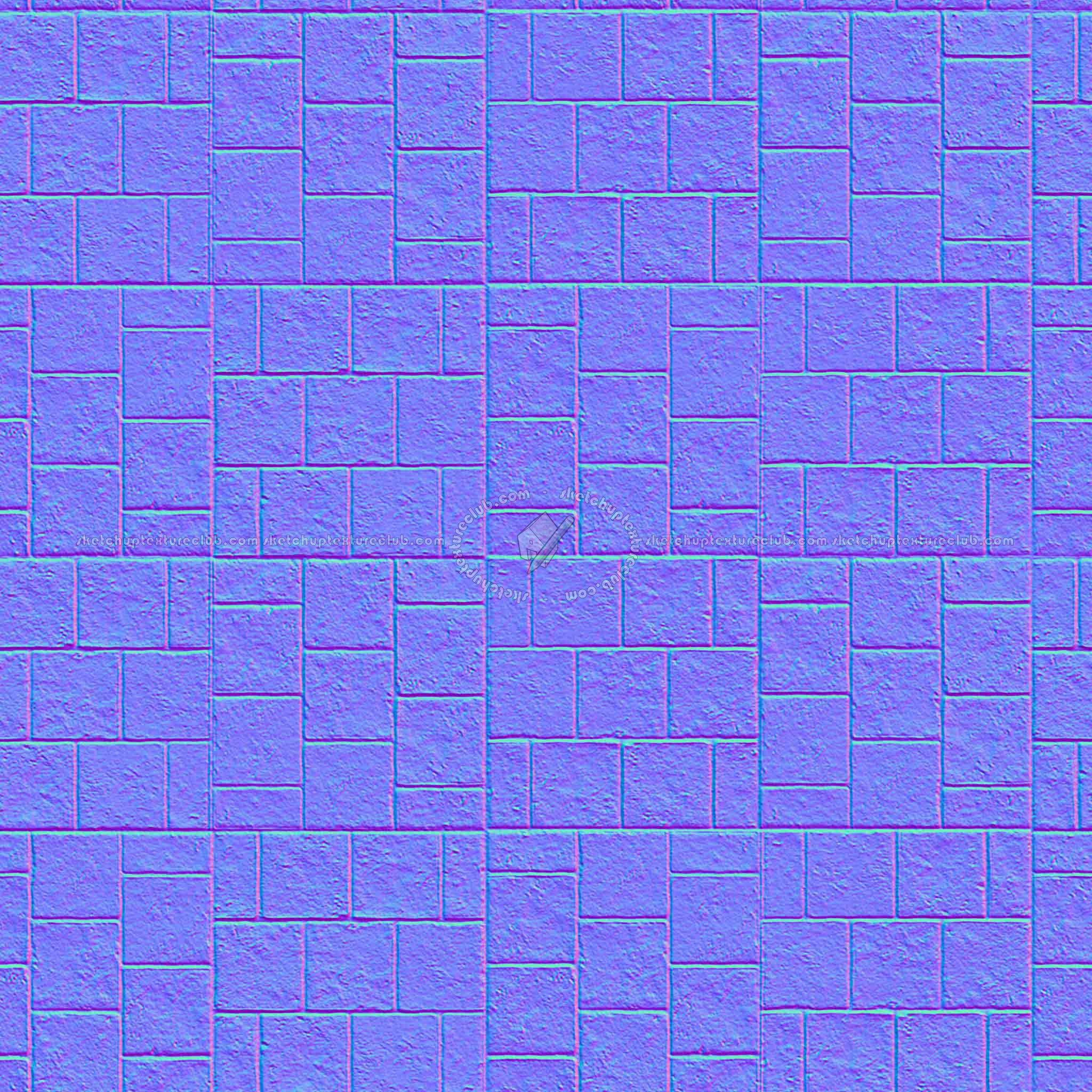 Textures   -   ARCHITECTURE   -   PAVING OUTDOOR   -   Pavers stone   -   Blocks mixed  - Slate paver stone mixed size texture seamless 18103 - Normal