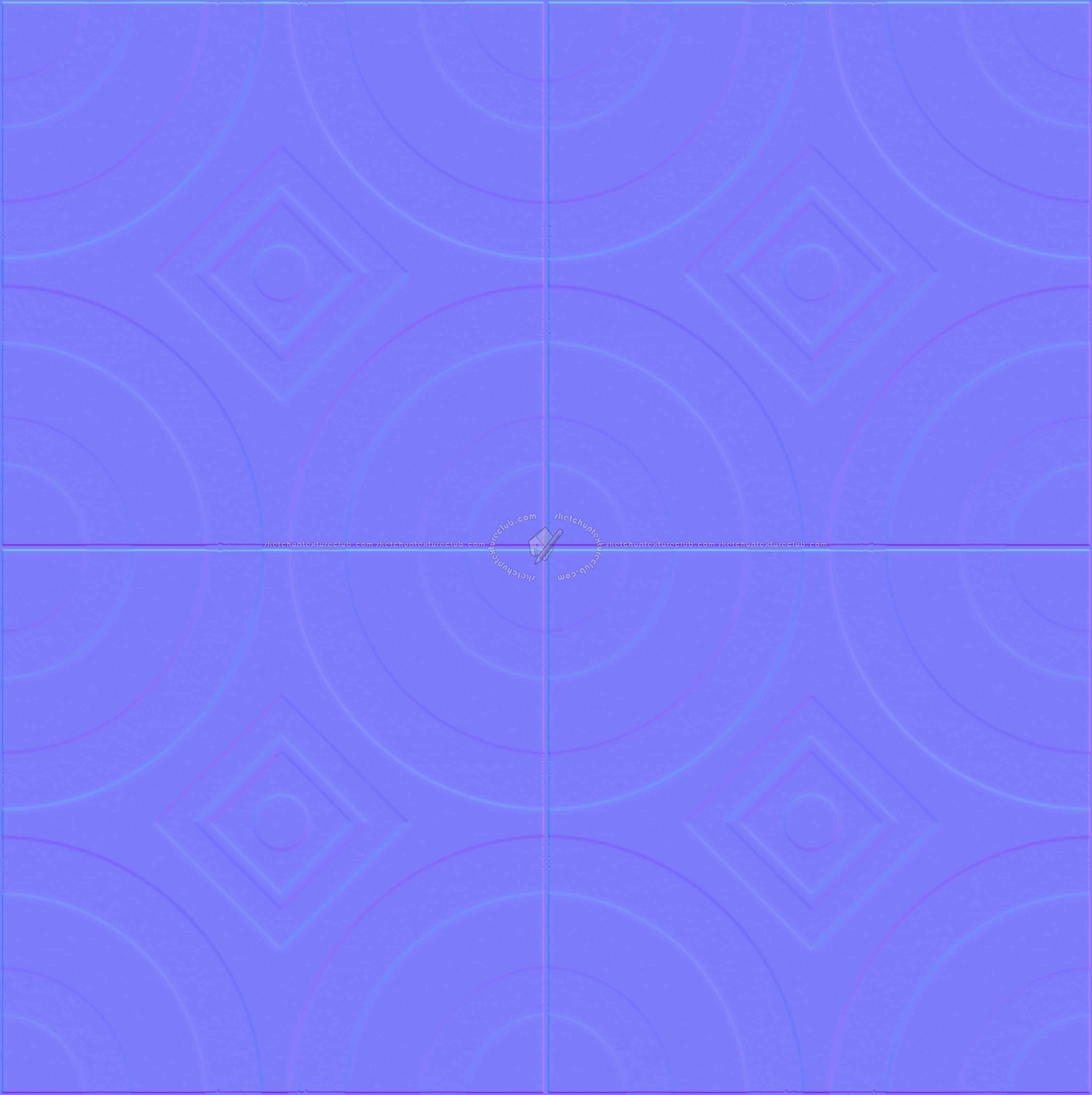 Textures - ARCHITECTURE - TILES INTERIOR - Cement - Encaustic - Cement - cementine tiles Pbr texture seamless 22121 - Normal