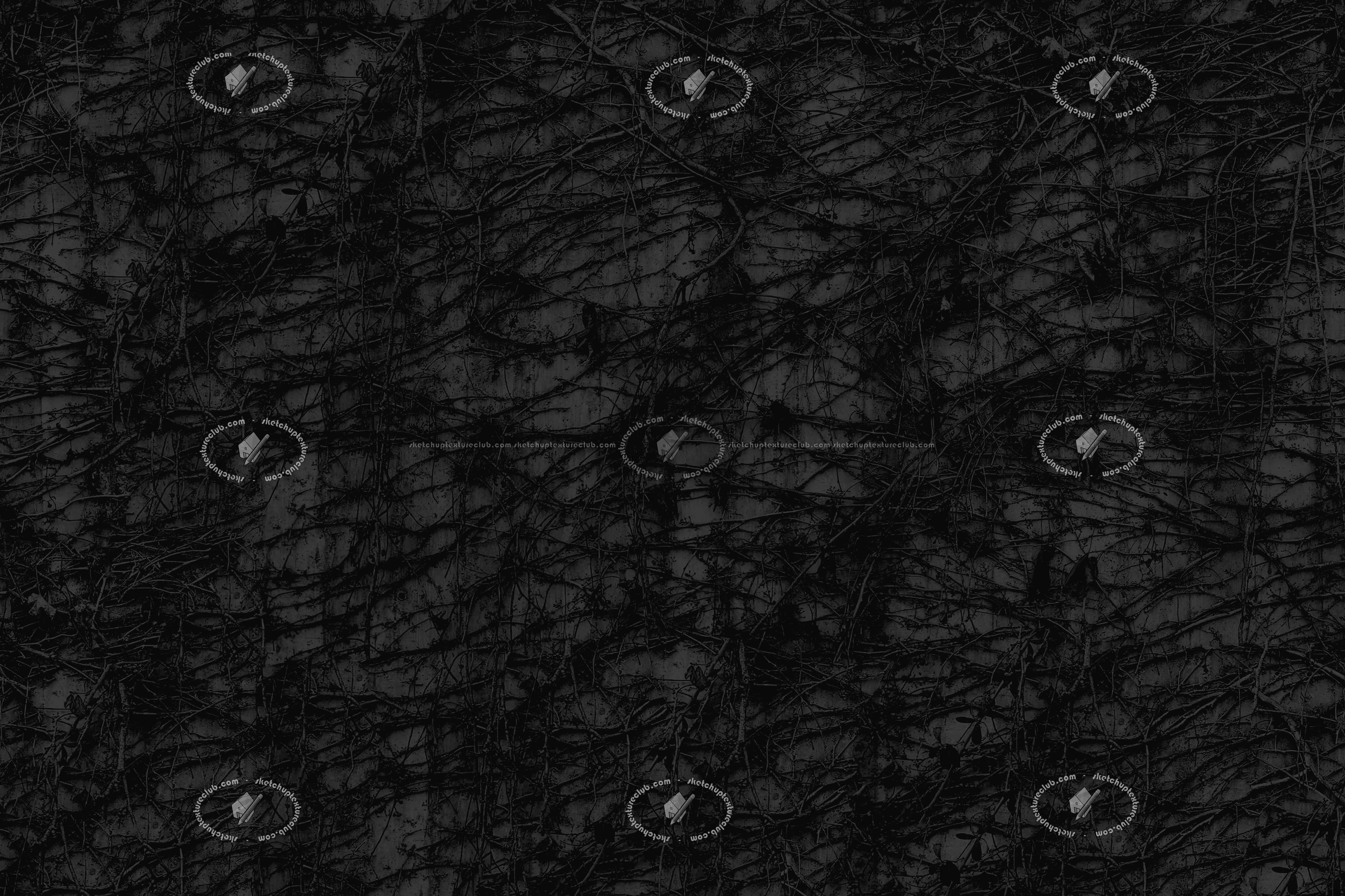 Textures   -   ARCHITECTURE   -   CONCRETE   -   Plates   -   Dirty  - Dirt concrete wall with bare branches texture seamless 20472 - Specular