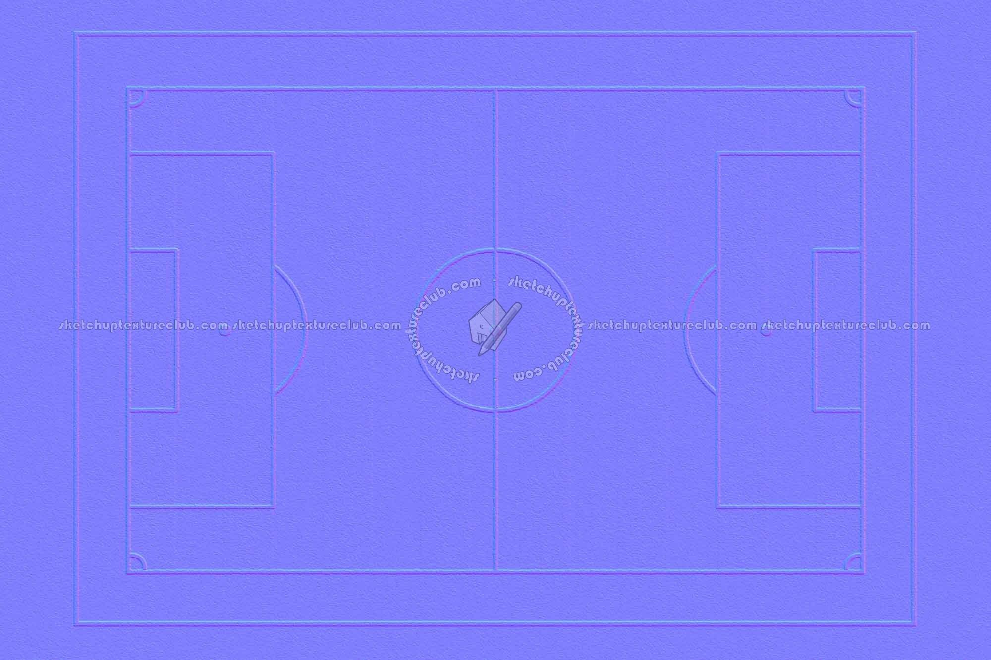 Textures   -   NATURE ELEMENTS   -   VEGETATION   -   Green grass  - Foot ball sports field texture 18717 - Normal