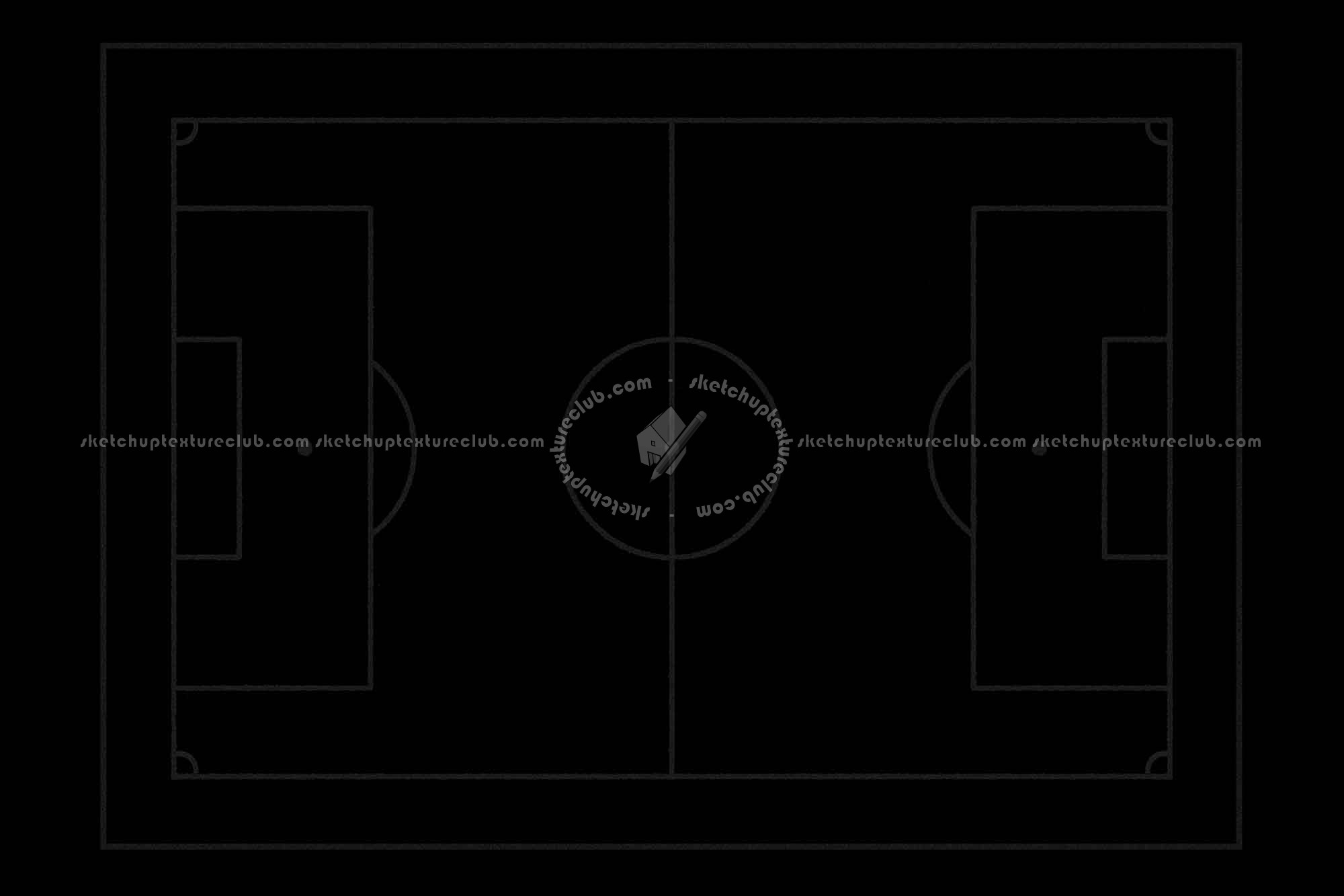 Textures   -   NATURE ELEMENTS   -   VEGETATION   -   Green grass  - Foot ball sports field texture 18717 - Specular