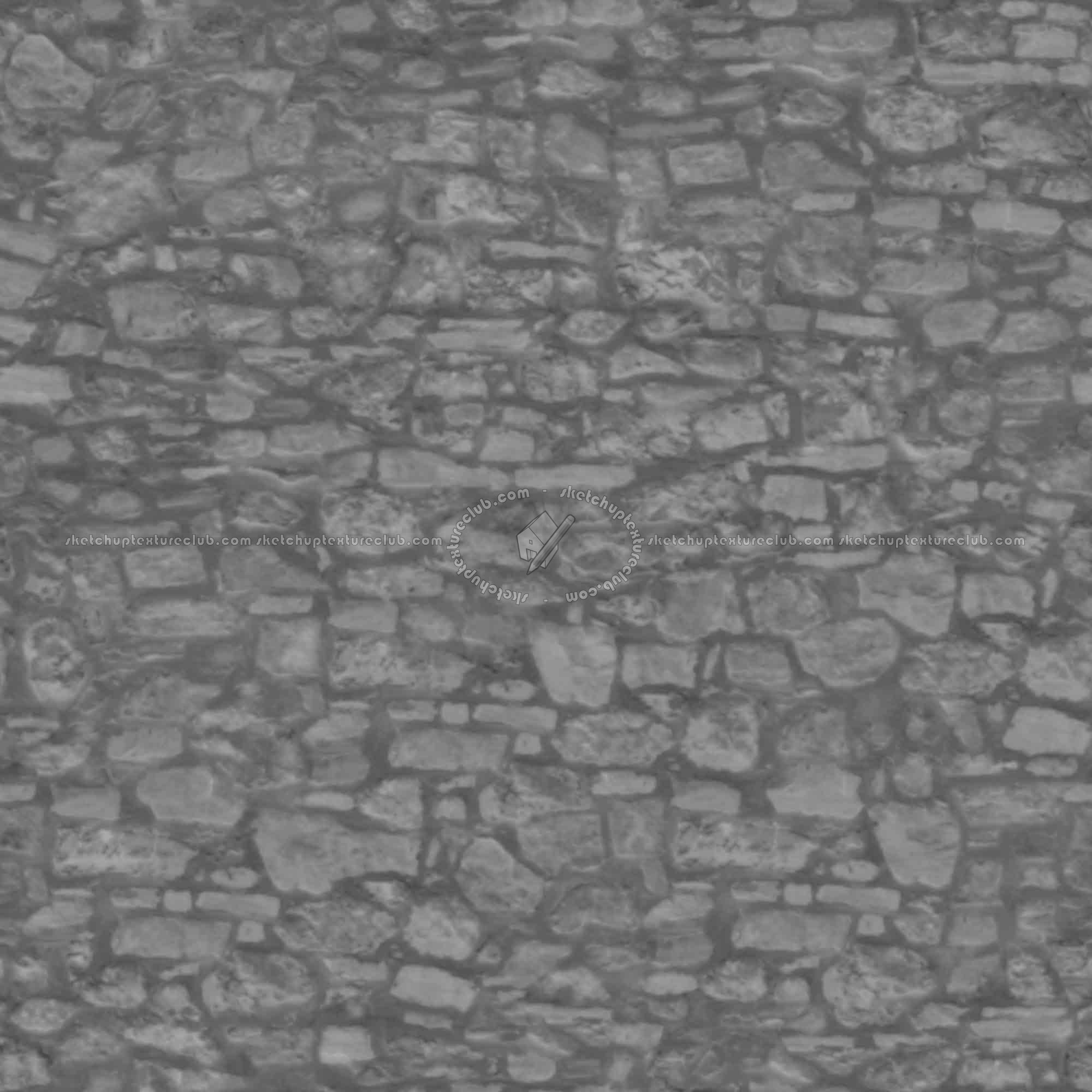 Textures   -   ARCHITECTURE   -   STONES WALLS   -   Stone walls  - Old wall stone texture seamless 08517 - Displacement