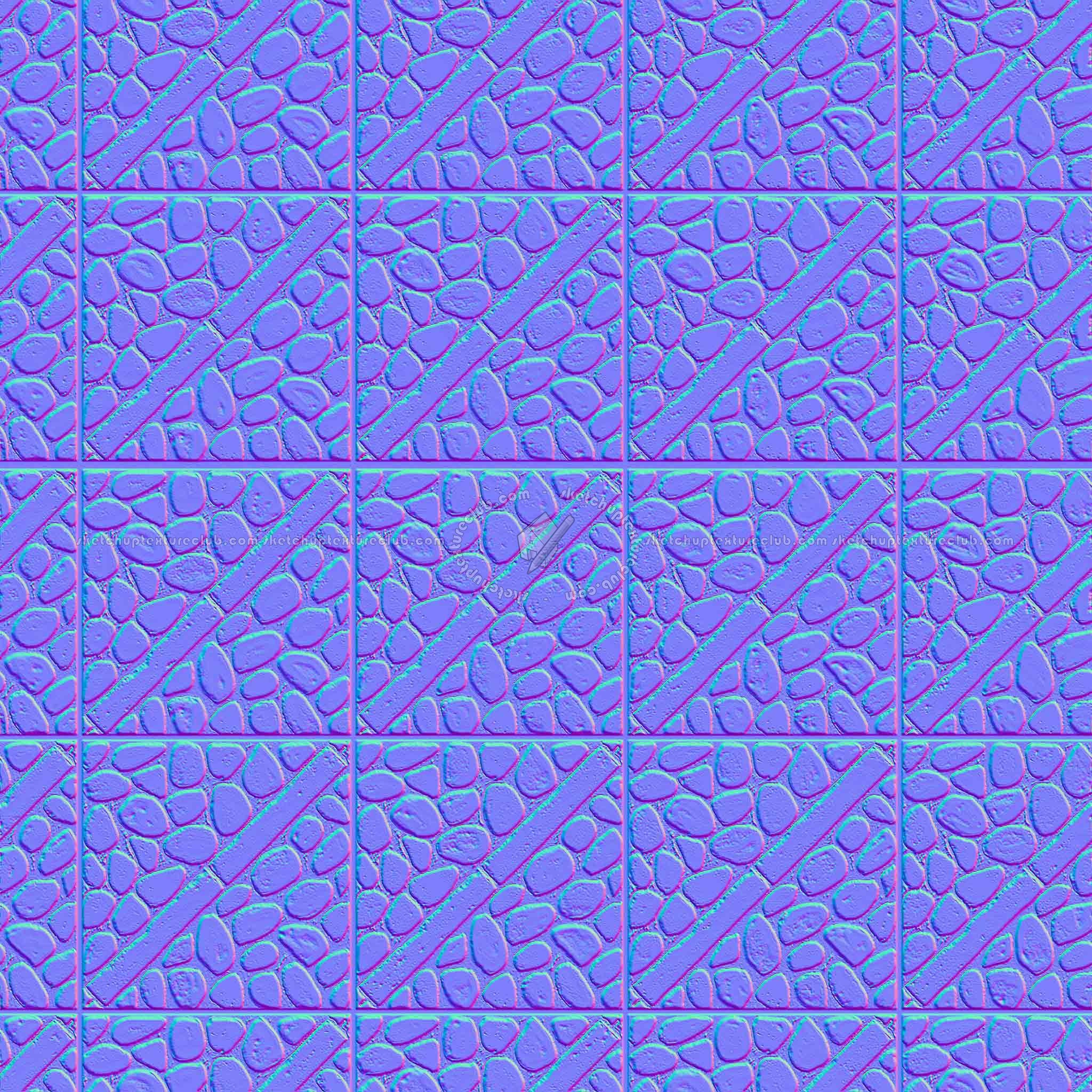 Textures   -   ARCHITECTURE   -   PAVING OUTDOOR   -   Pavers stone   -   Blocks mixed  - Pavers stone mixed size texture seamless 06100 - Normal