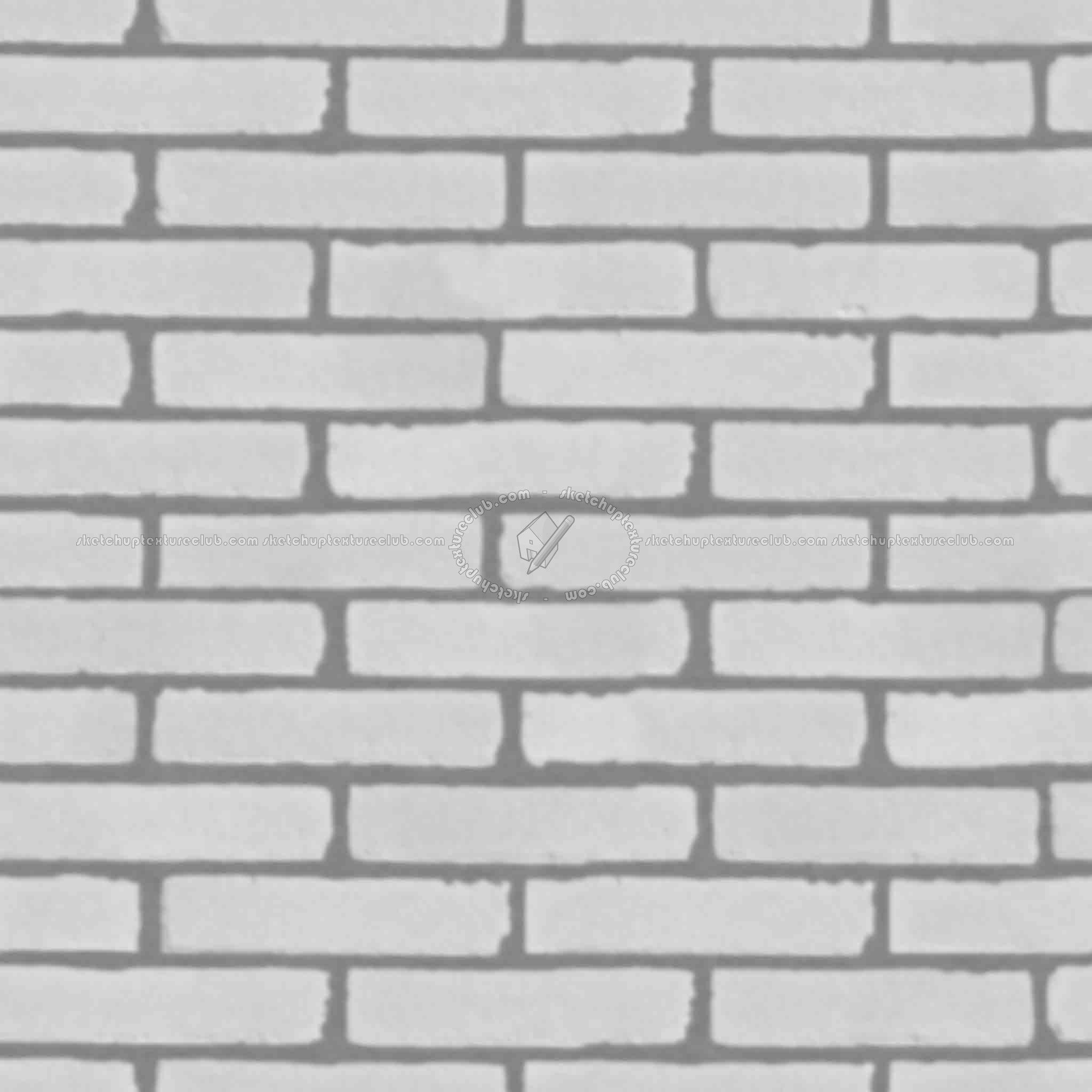 Textures   -   ARCHITECTURE   -   BRICKS   -   White Bricks  - White bricks texture seamles 00502 - Displacement