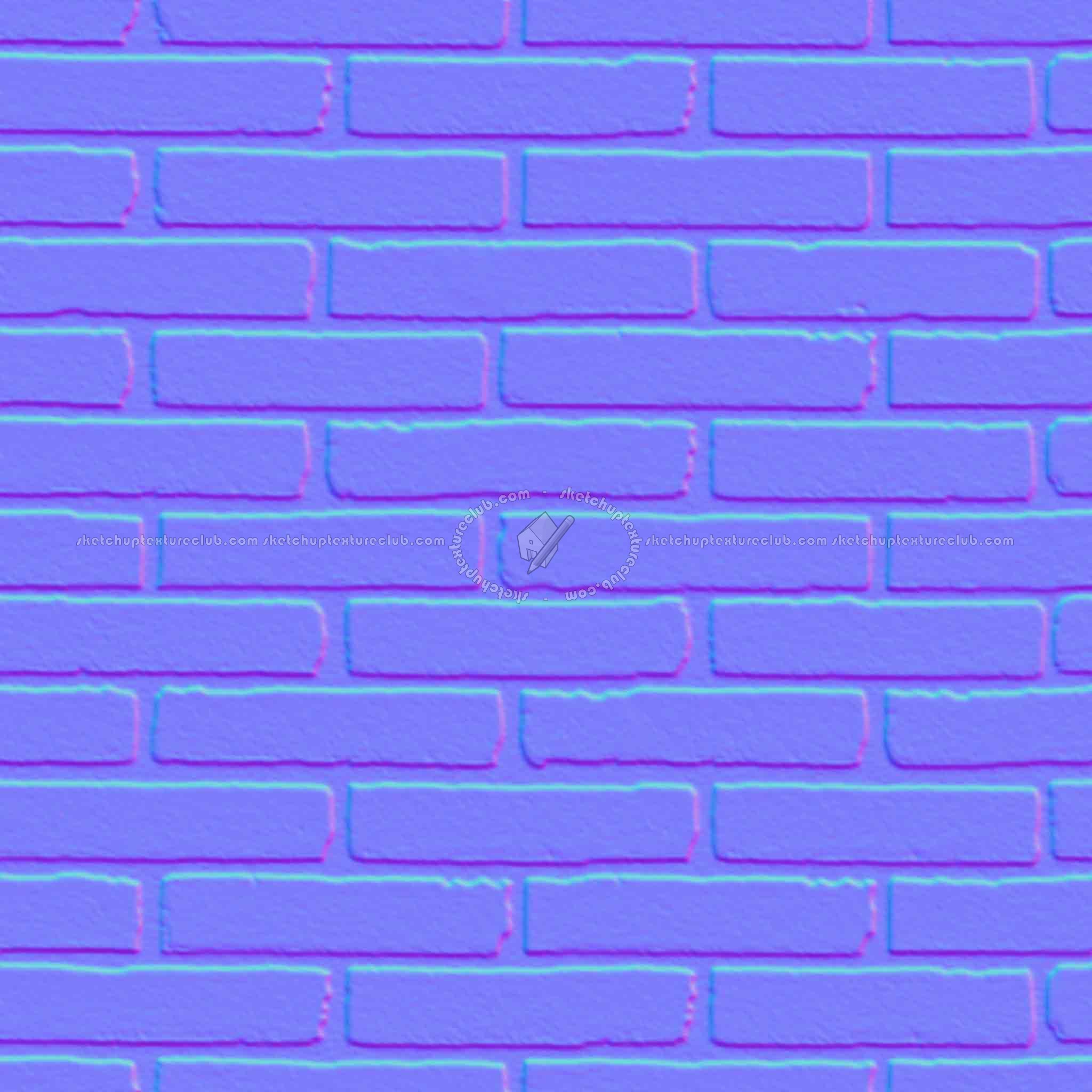 Textures   -   ARCHITECTURE   -   BRICKS   -   White Bricks  - White bricks texture seamles 00502 - Normal