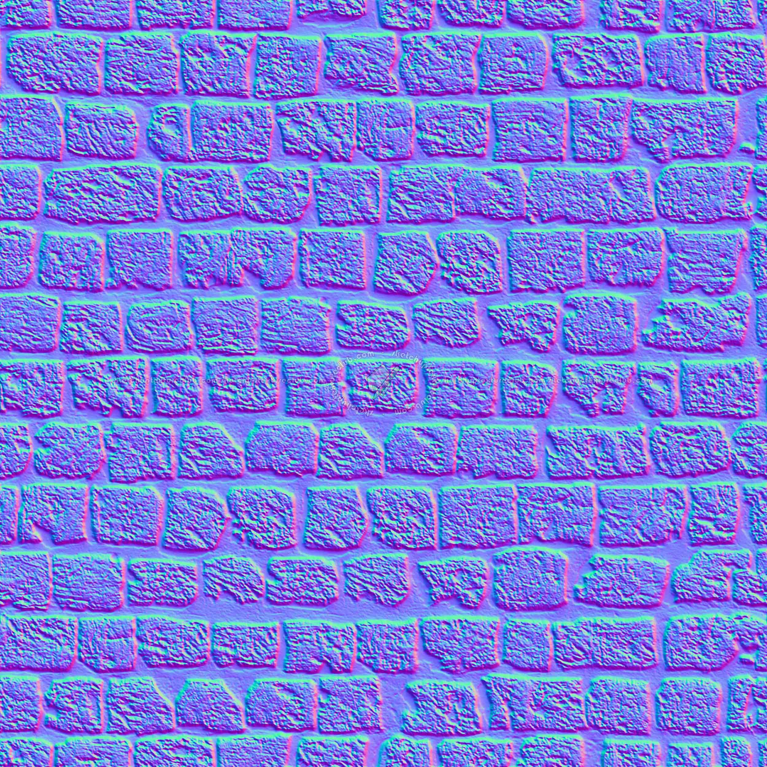 Textures - ARCHITECTURE - STONES WALLS - Stone blocks - Ancient stone wall of Turkey texture seamless 21402 - Normal