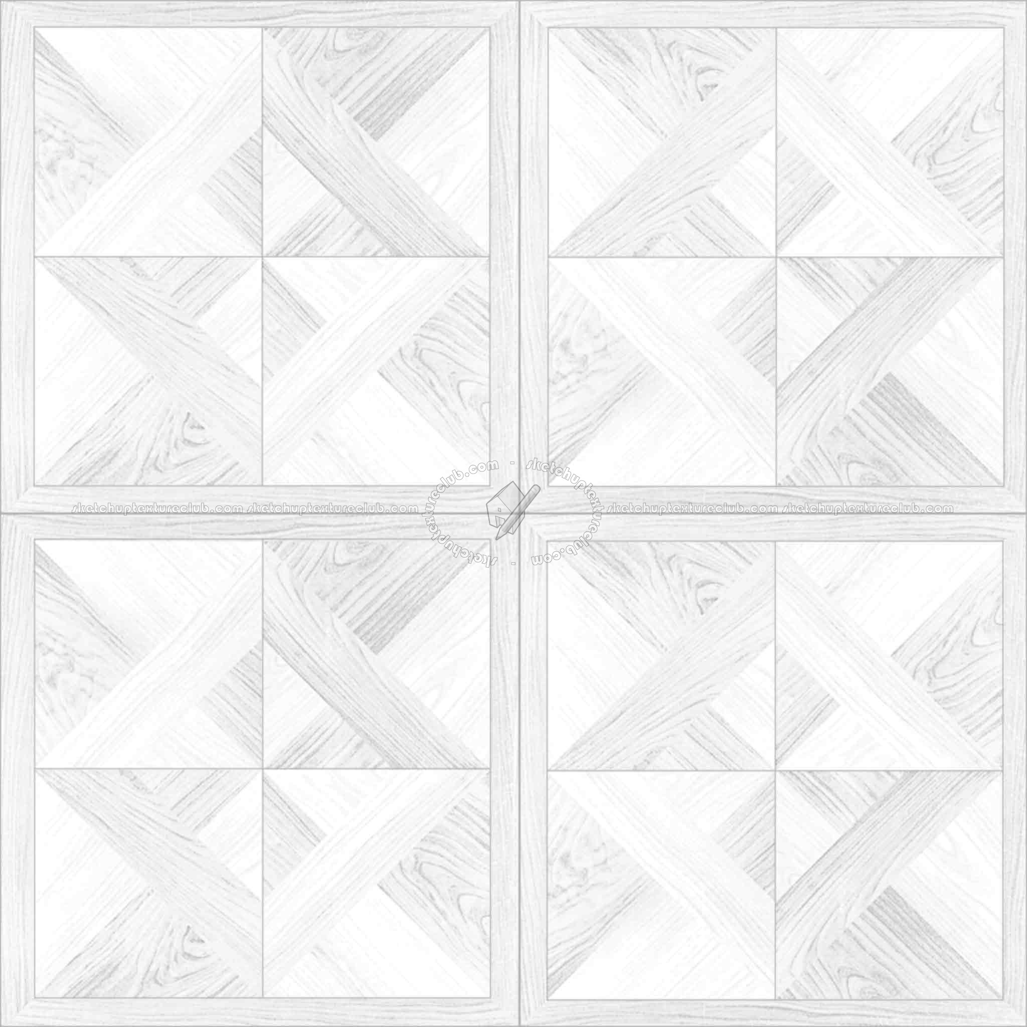 Textures   -   ARCHITECTURE   -   WOOD FLOORS   -   Geometric pattern  - Parquet geometric pattern texture seamless 04852 - Ambient occlusion