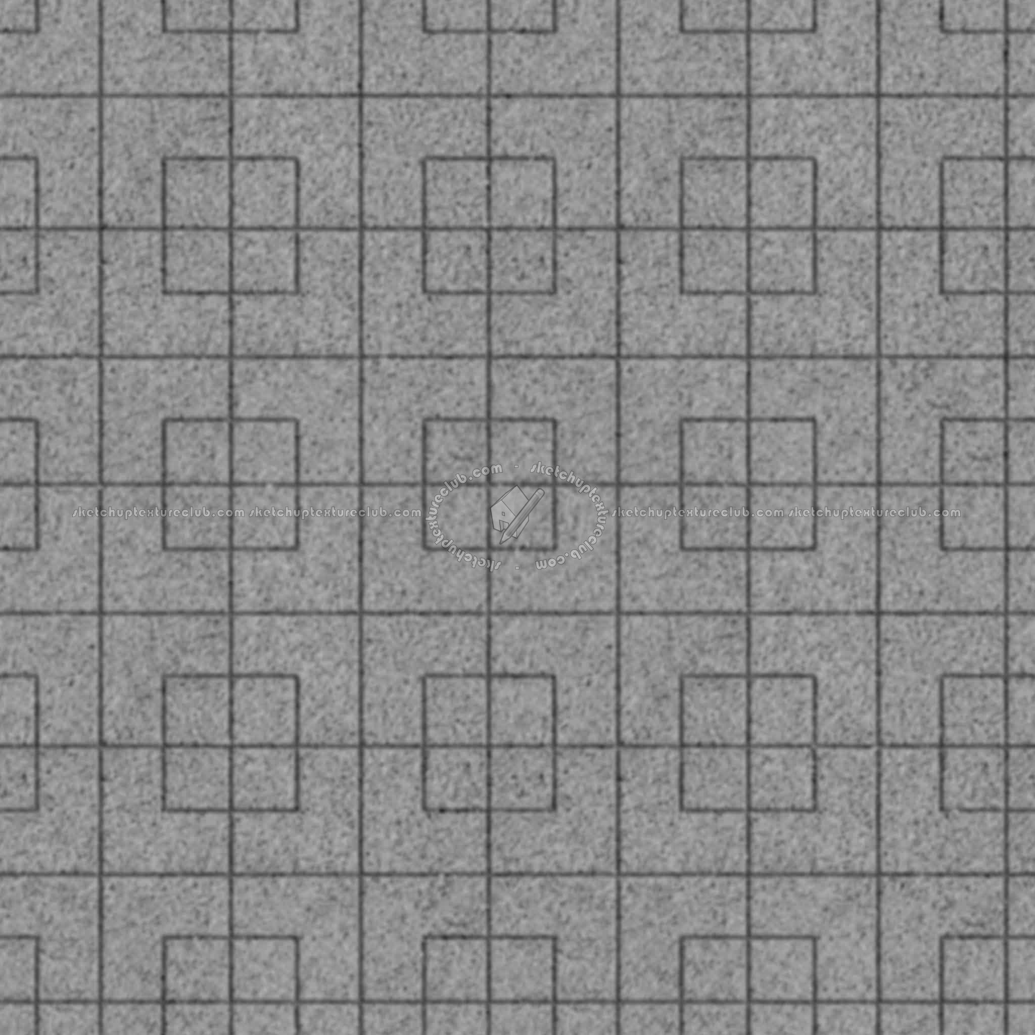 Textures - ARCHITECTURE - PAVING OUTDOOR - Concrete - Blocks regular - Paving outdoor concrete regular block texture seamless 05756 - Displacement