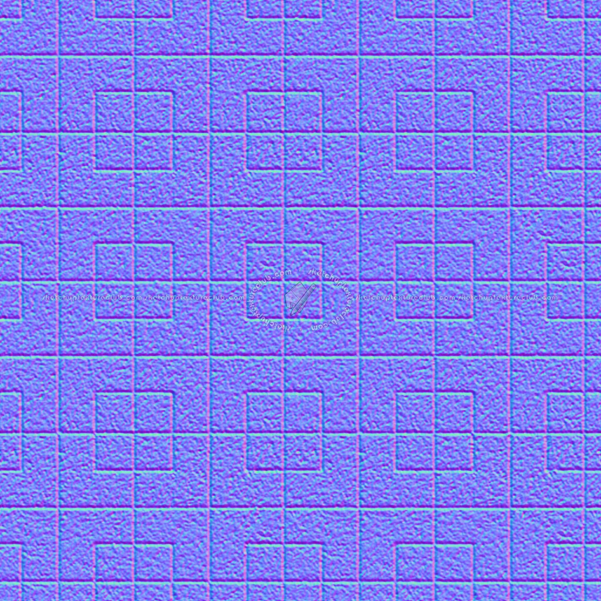 Textures - ARCHITECTURE - PAVING OUTDOOR - Concrete - Blocks regular - Paving outdoor concrete regular block texture seamless 05756 - Normal