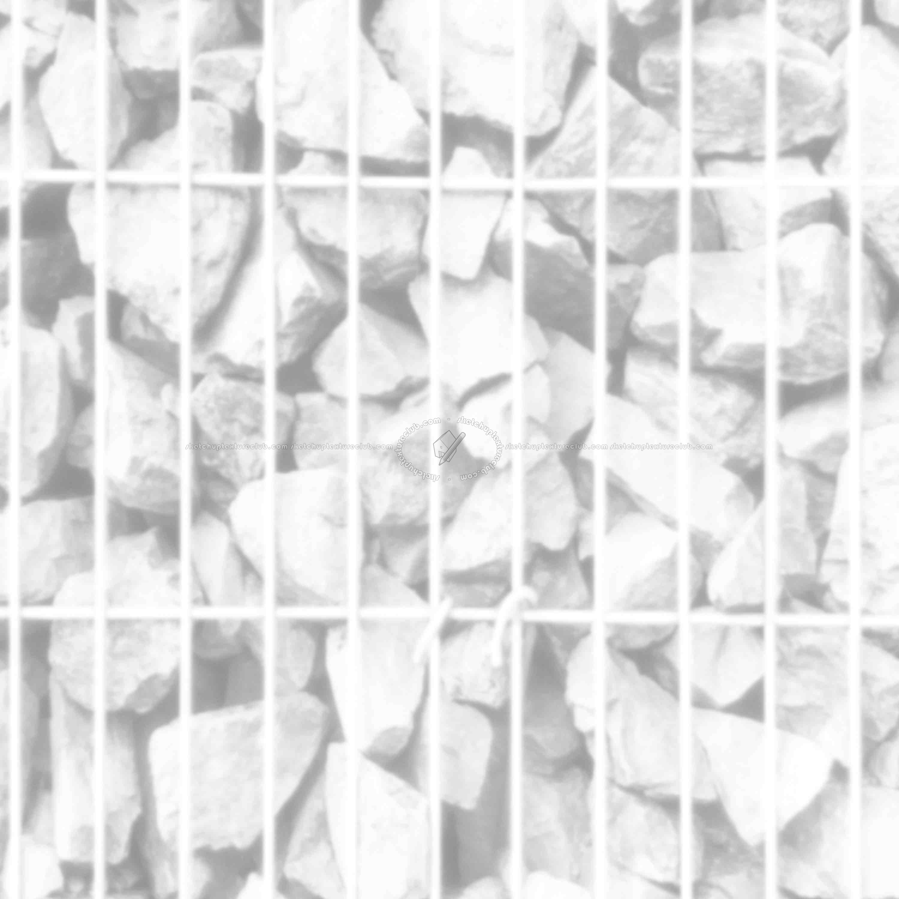 Textures   -   ARCHITECTURE   -   STONES WALLS   -   Stone blocks  - gabion retaining Stone wall pbr texture seamless 22382 - Ambient occlusion