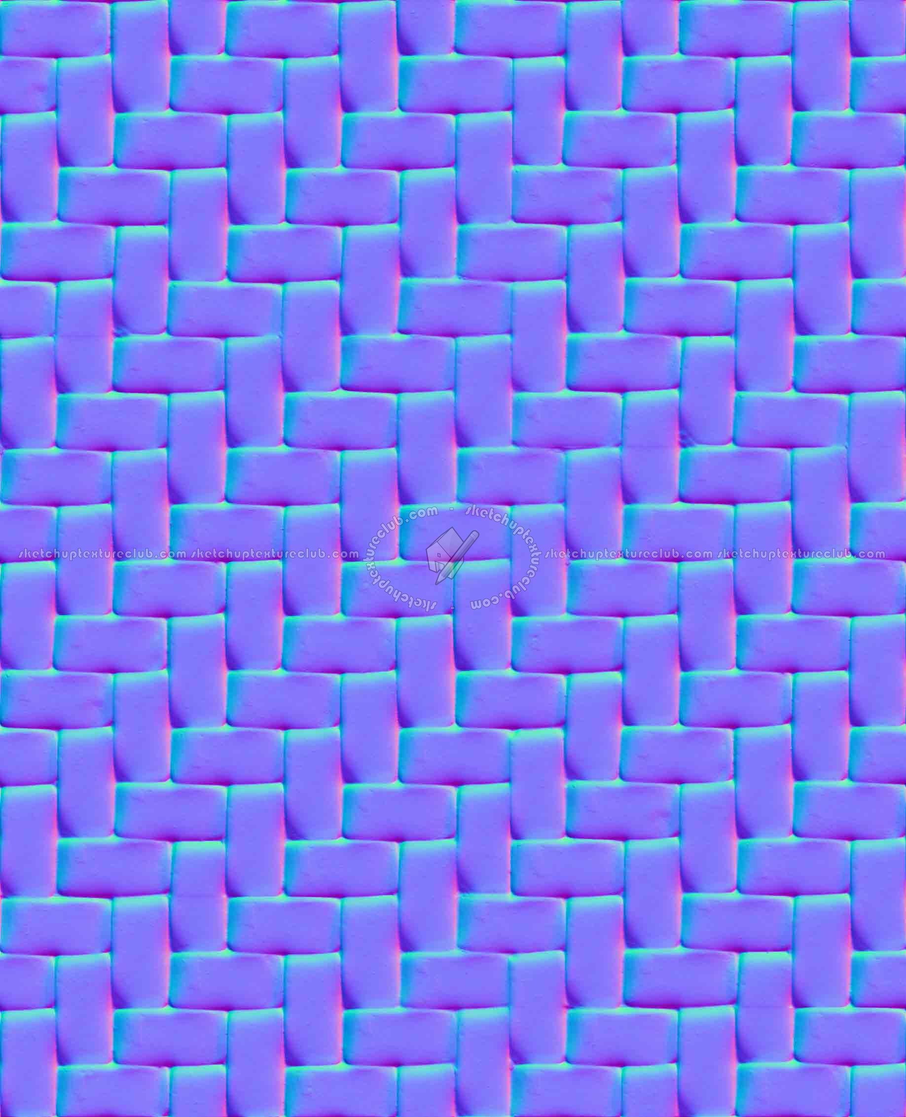 Textures   -   ARCHITECTURE   -   TILES INTERIOR   -   Mosaico   -   Mixed format  - Herringbone mosaic tile texture seamless 15666 - Normal